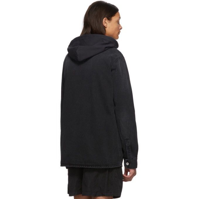 Heron Preston Heron Preston Black Denim Zip-Up Shirt Size US L / EU 52-54 / 3 - 3 Thumbnail
