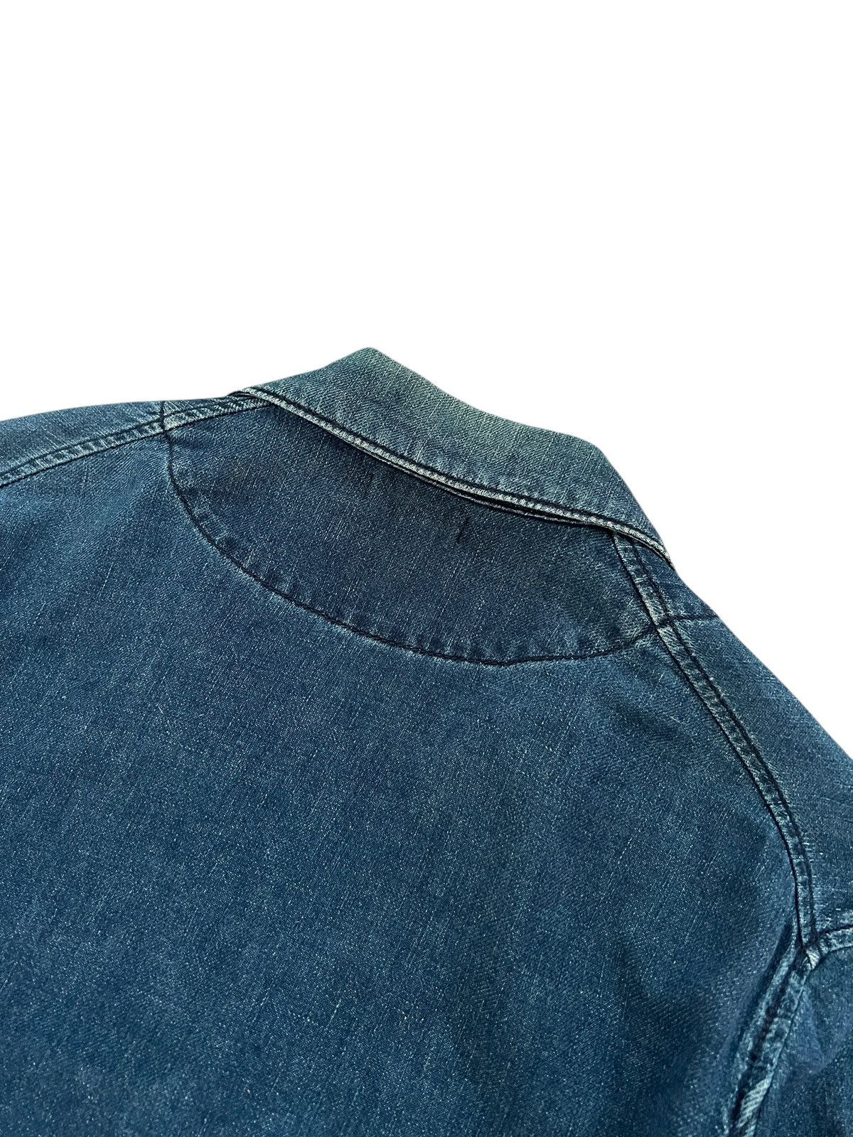 Issey Miyake 1990s Issey Miyake Plantation Indigo Long Jacket Size US S / EU 44-46 / 1 - 8 Thumbnail