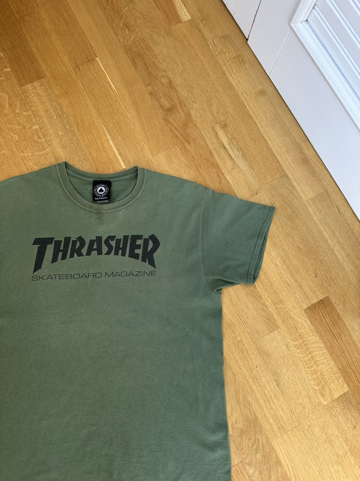 Thrasher Trasher T-shirt Black Logo Y2K Green Fit Size US L / EU 52-54 / 3 - 3 Thumbnail