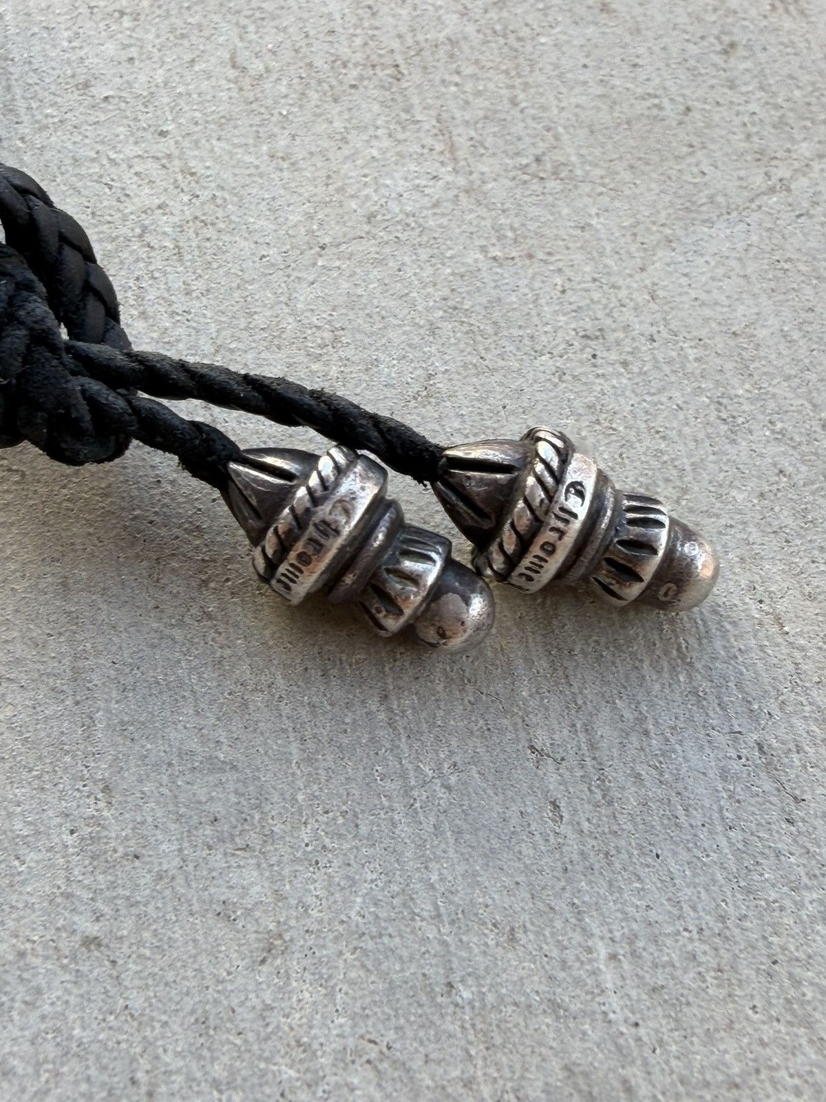 Chrome Hearts Chrome Hearts Large Cross Pendant w/ Braided Leather Chain Size ONE SIZE - 12 Thumbnail