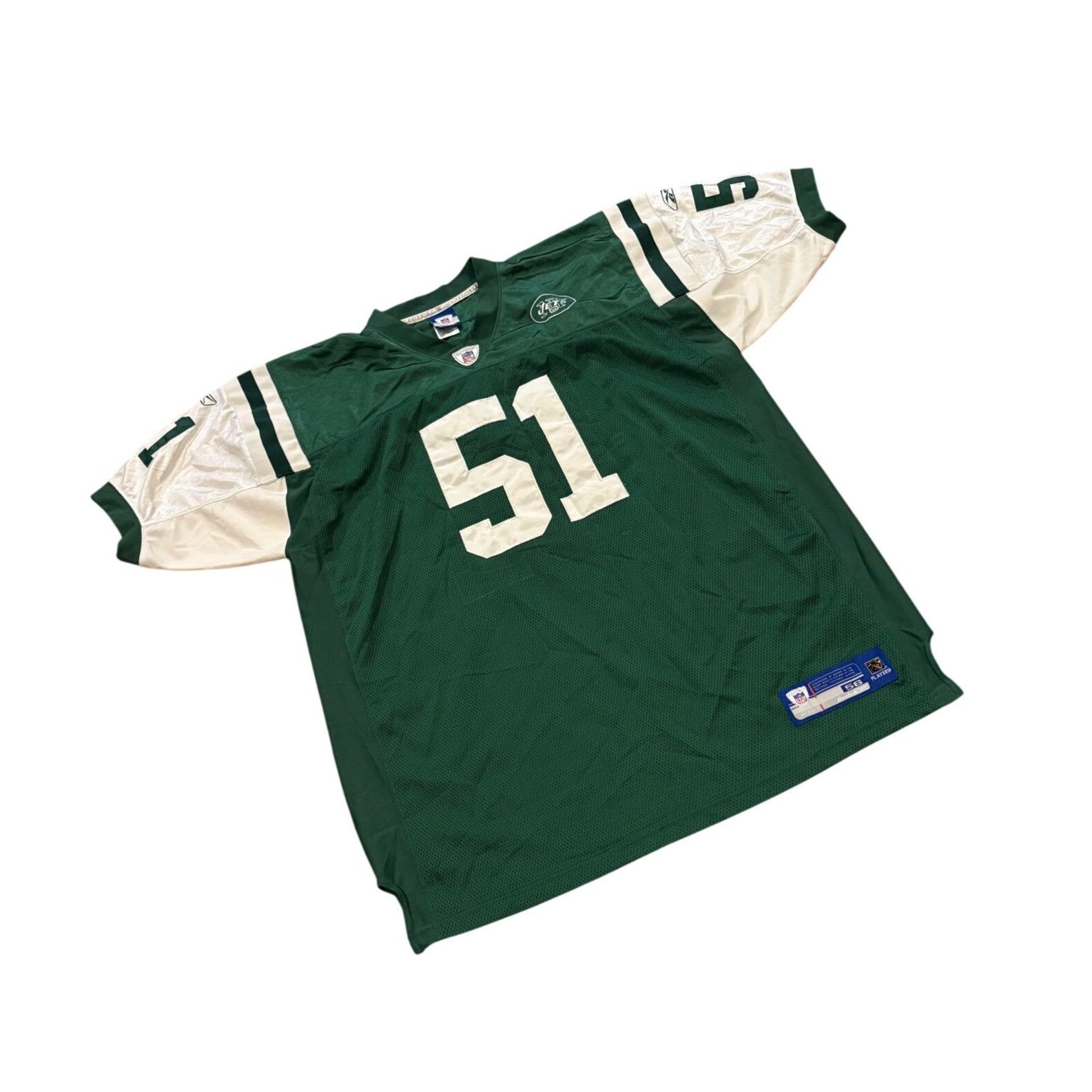 Reebok Reebok New York Jets Jonathan Vilma #51 Stitched NFL Footbal Size US XXL / EU 58 / 5 - 3 Thumbnail