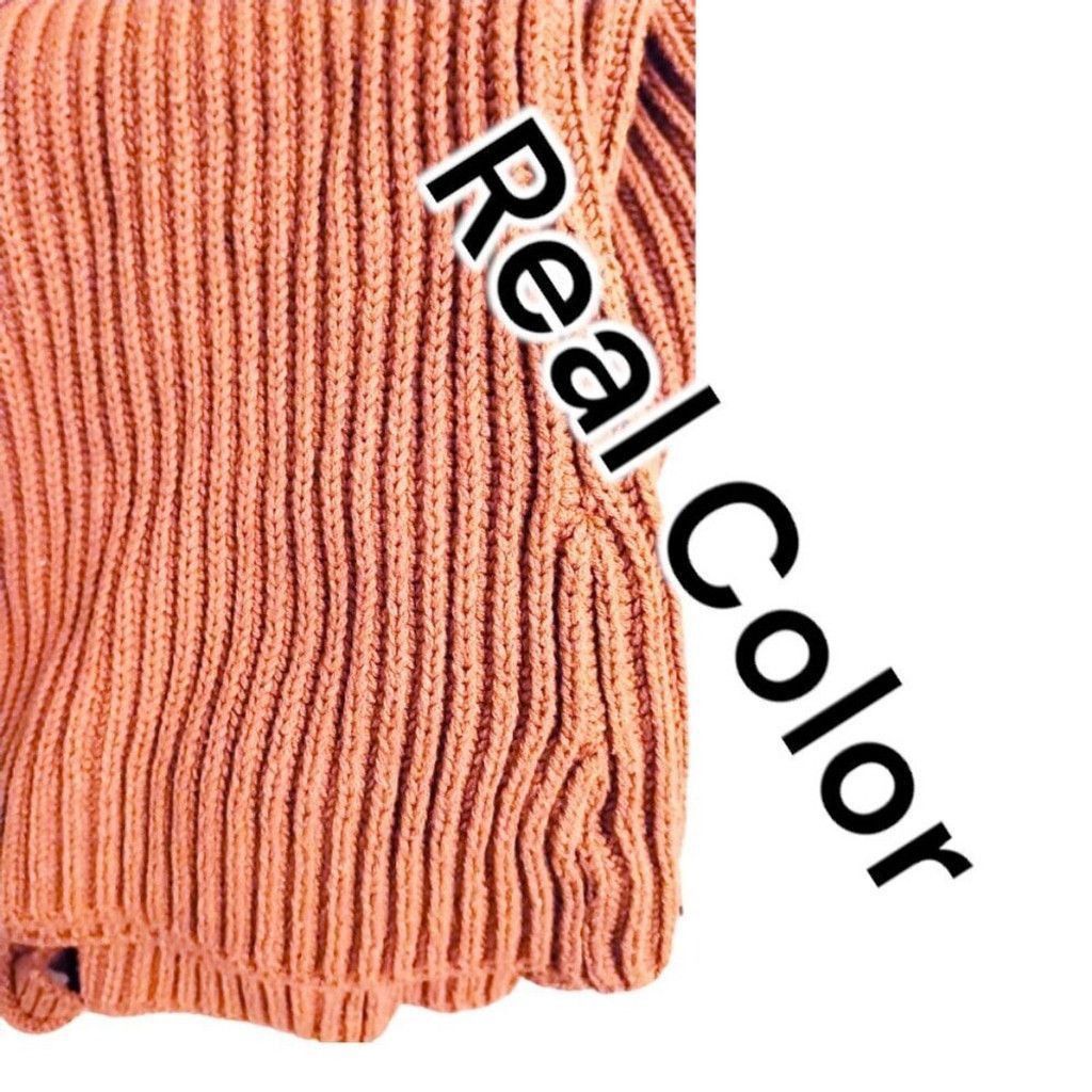 Guess RARE Guess Ribbed Cut Out Cold Shoulder knit Sweater Salmon Size M / US 6-8 / IT 42-44 - 8 Thumbnail