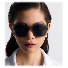 Dior Dior DIORHIGHLIGHT S1I 60B0 Sunglasses Yellow Square Frame Size ONE SIZE - 3 Thumbnail
