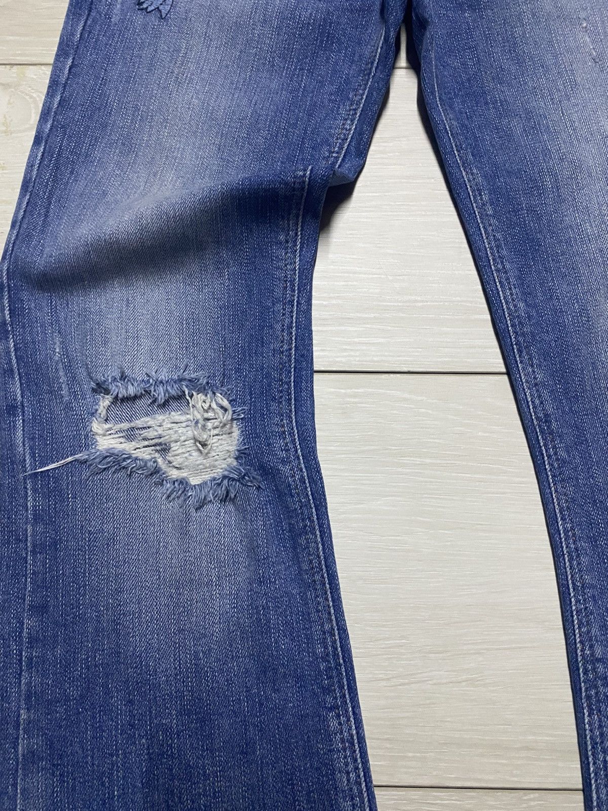 Rhude × Zara Zara Trafaluc Denim Wear Strech Embroidered Frayer Leg Jeans Size 26" / US 2 / IT 38 - 9 Thumbnail