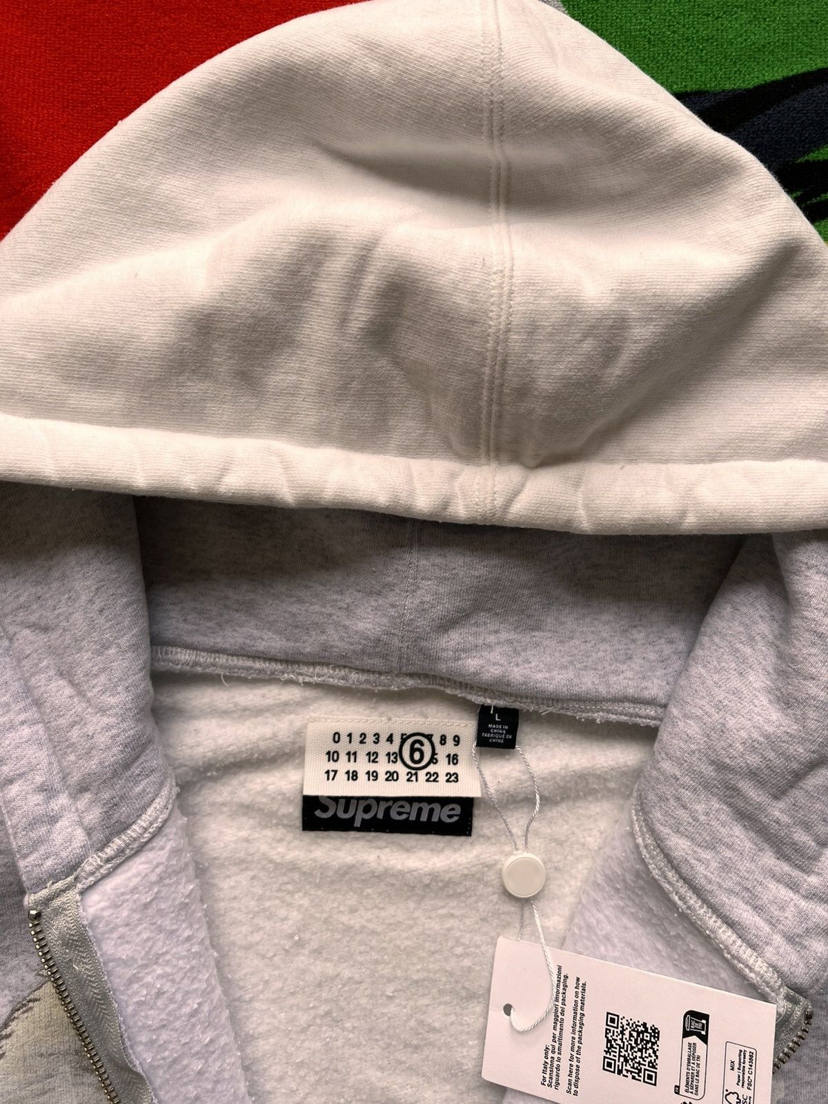 Maison Margiela × Supreme Supreme MM6 Maison Margiela Eagle Zip Hooded Sweatshirt Grey Size US L / EU 52-54 / 3 - 17 Thumbnail
