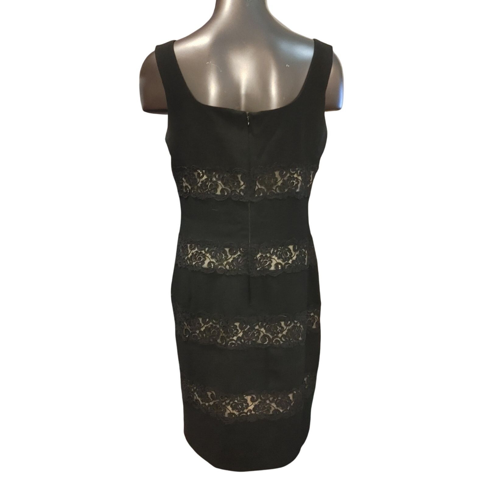 Jones New York Jones NY Dress Women 12 Black/Cream Lace Sleeveless Dress Size XL / US 12-14 / IT 48-50 - 2 Thumbnail