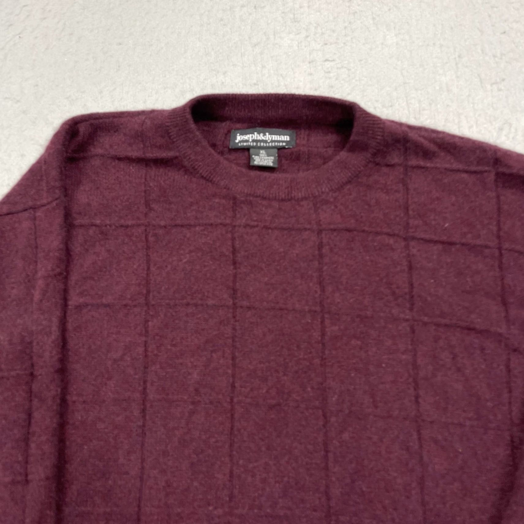 Joseph Joseph & Lyman Mens XL Purple 100% Cashmere Crewneck Knit Sweater Shirt Category: Sweater Size US XL / EU 56 / 4 - 2 Thumbnail