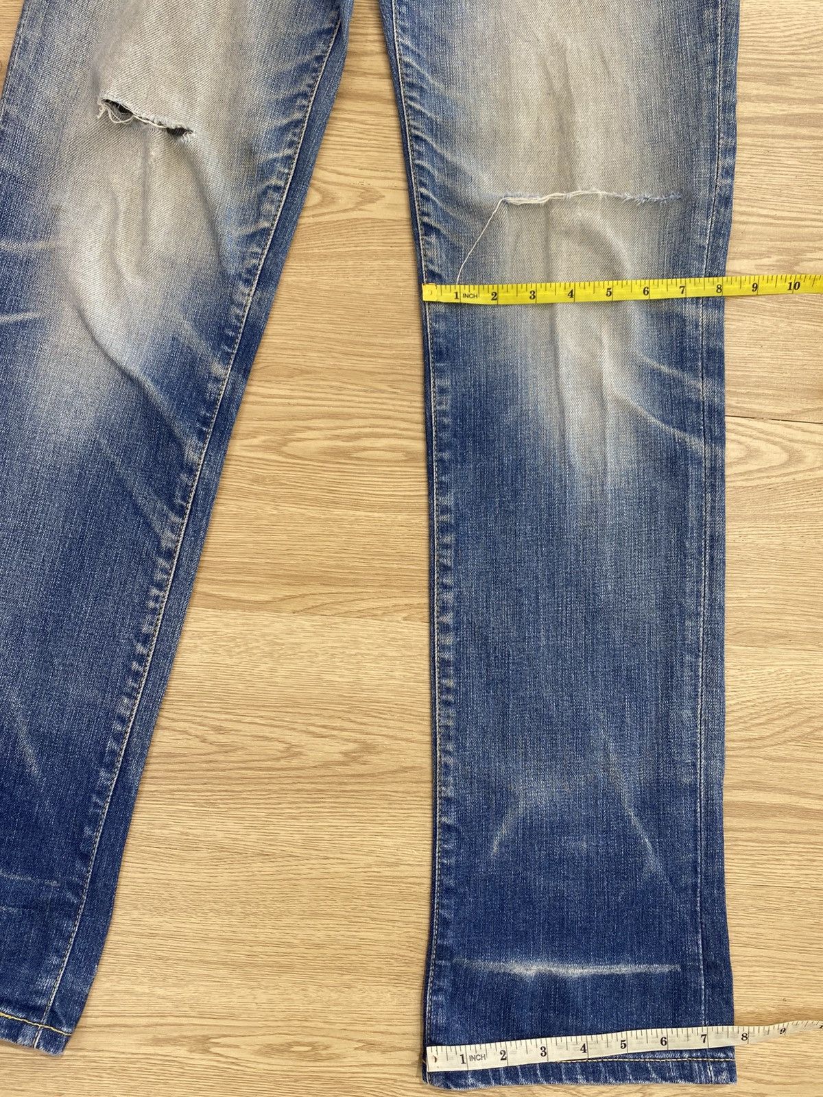 Edwin Blue Trip Edwin Blue Wash Style Distress Jeans Size US 29 - 13 Thumbnail