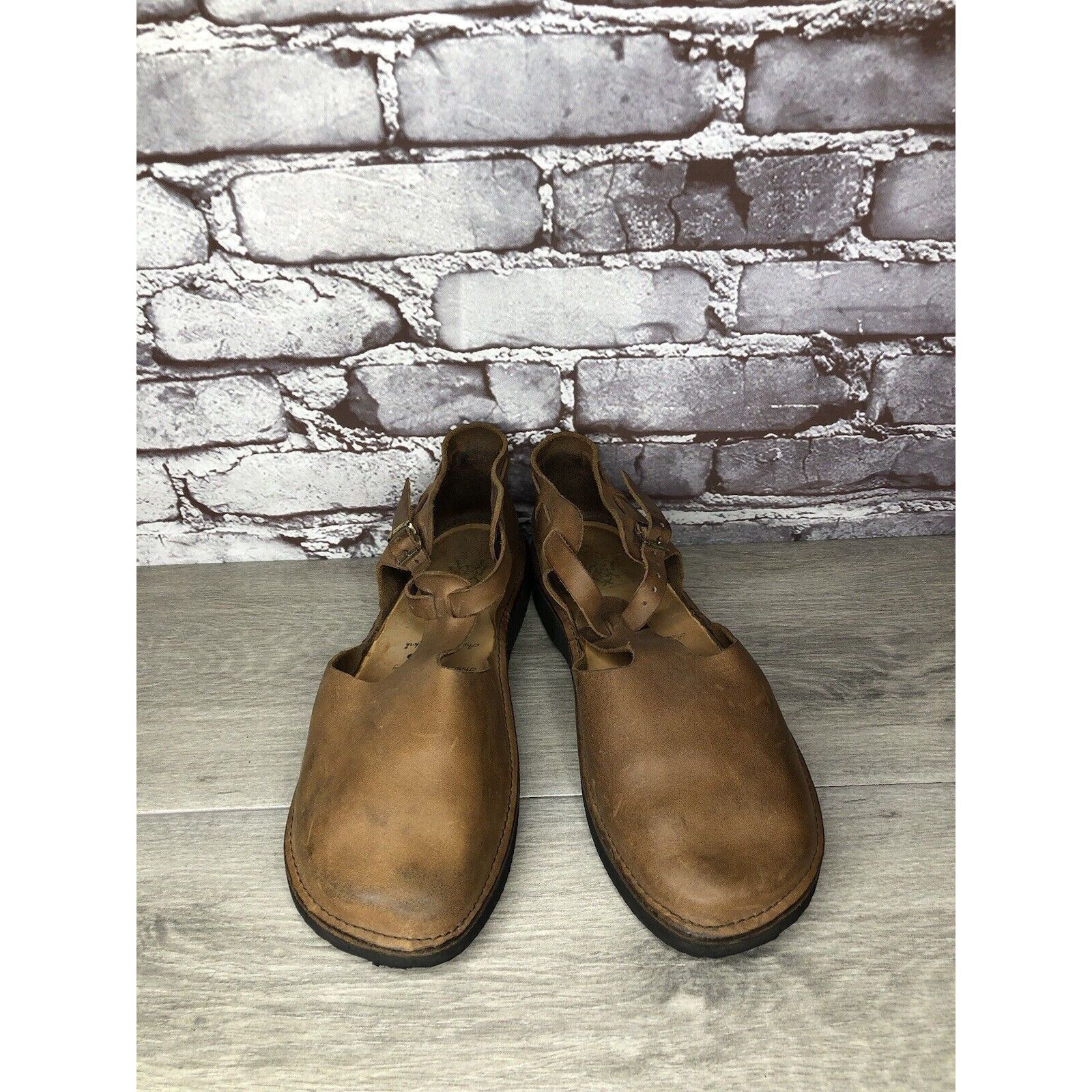 Other Aurora Shoe Co. Brown Leather Closed Toe Mary Jane Shoes Wom Size US 11 / IT 41 - 9 Thumbnail