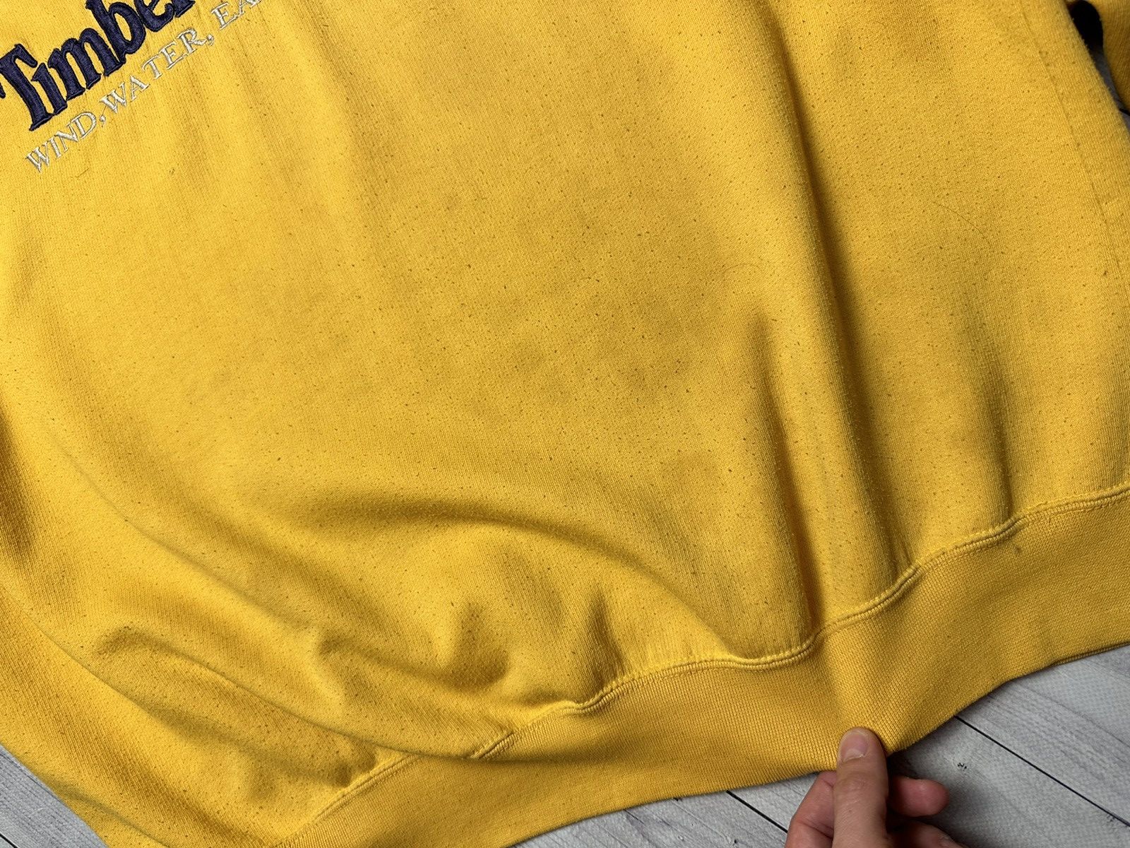 Timberland × Vintage Vintage Timberland sweatshirt big logo yellow size Xl Size US XL / EU 56 / 4 - 4 Thumbnail