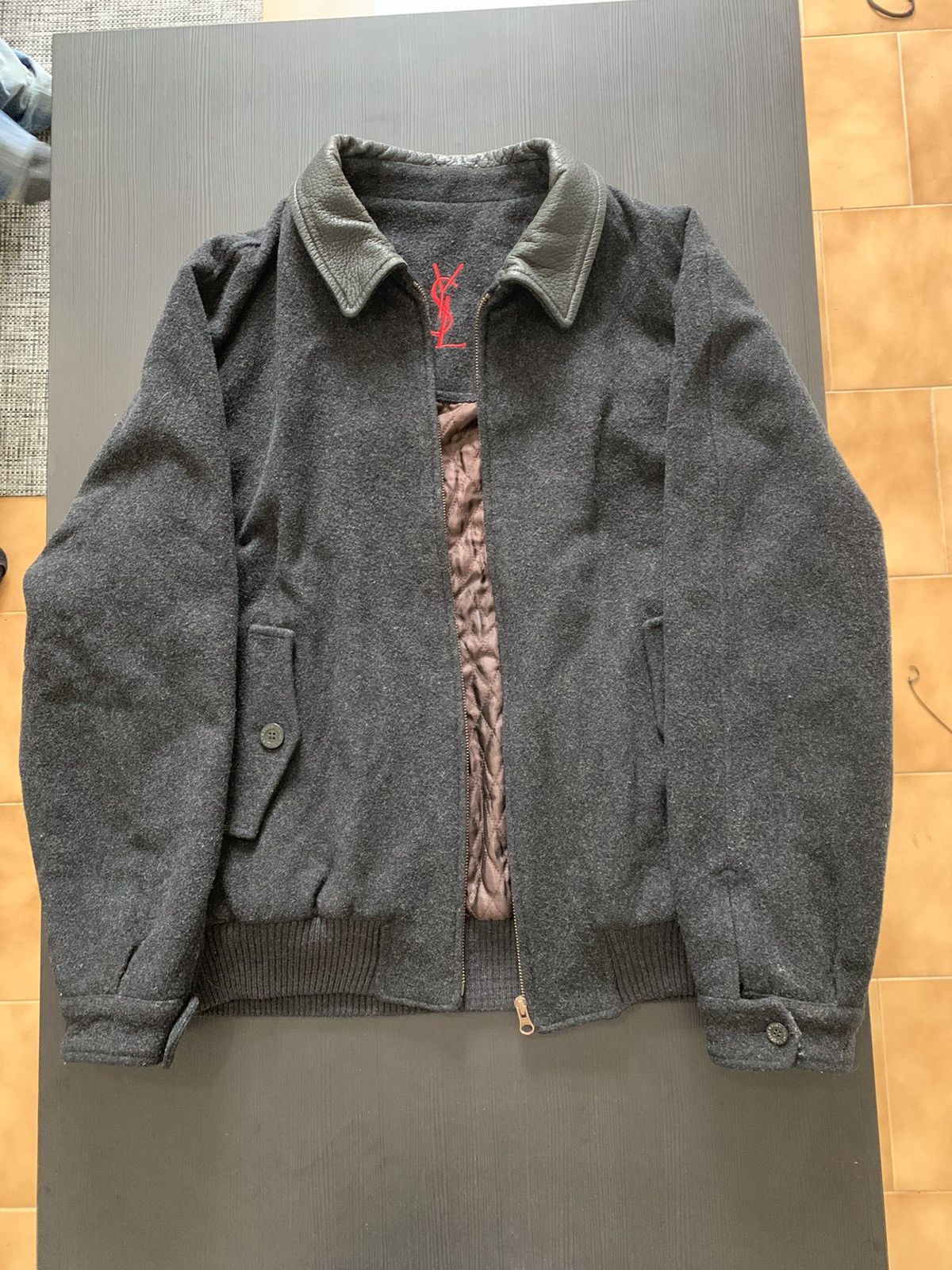image of Avant Garde x Vintage YVES Saint Laurent Black Wool Jacket, Men's (Size XL)