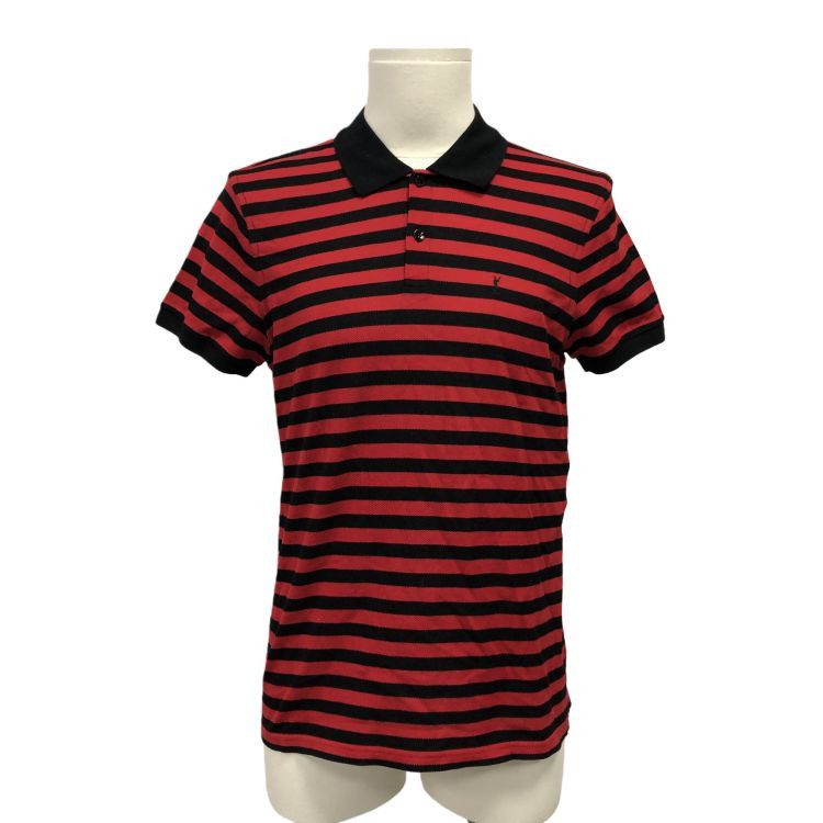 Saint Laurent Paris Saint Laurent Striped Polo Size L Size US L / EU 52-54 / 3 - 1 Thumbnail