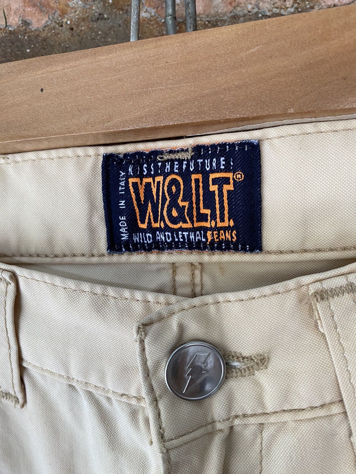 W&LT × Walter Van Beirendonck 2000s W&LT leg hagi cream pants Size US 27 - 8 Thumbnail