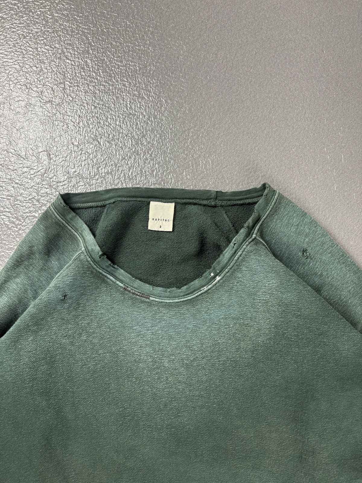 Kapital Kapital Archive Distressed Boro Sweatshirt Green Size US M / EU 48-50 / 2 - 5 Thumbnail
