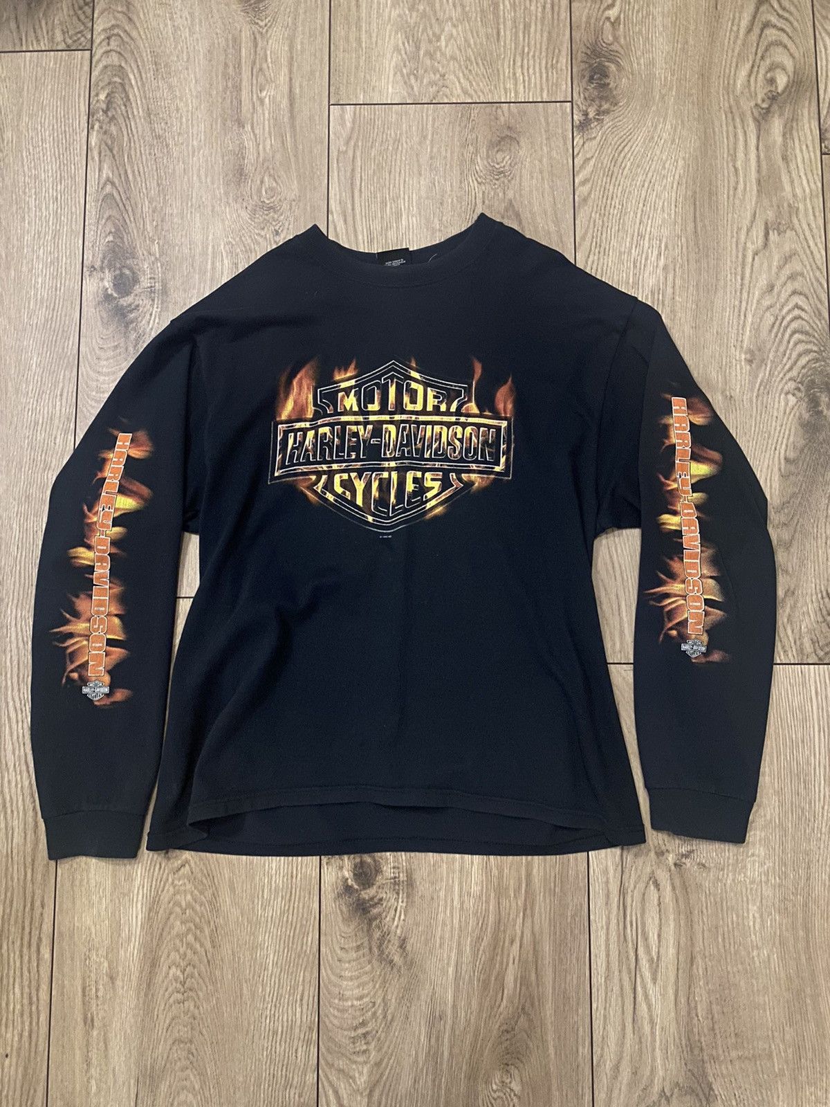 Harley Davidson × Vintage harley davidson vintage logo longsleeve Size US L / EU 52-54 / 3 - 1 Thumbnail