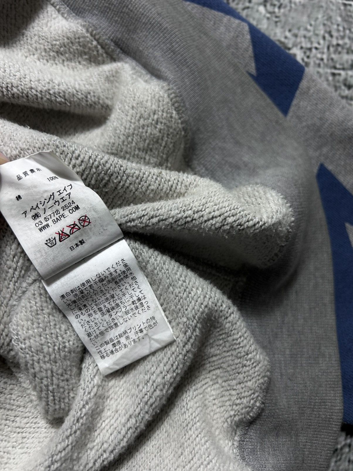Bape Bape sta zip hoodie grey blue full zip vintage Nigo Era Size US L / EU 52-54 / 3 - 9 Thumbnail