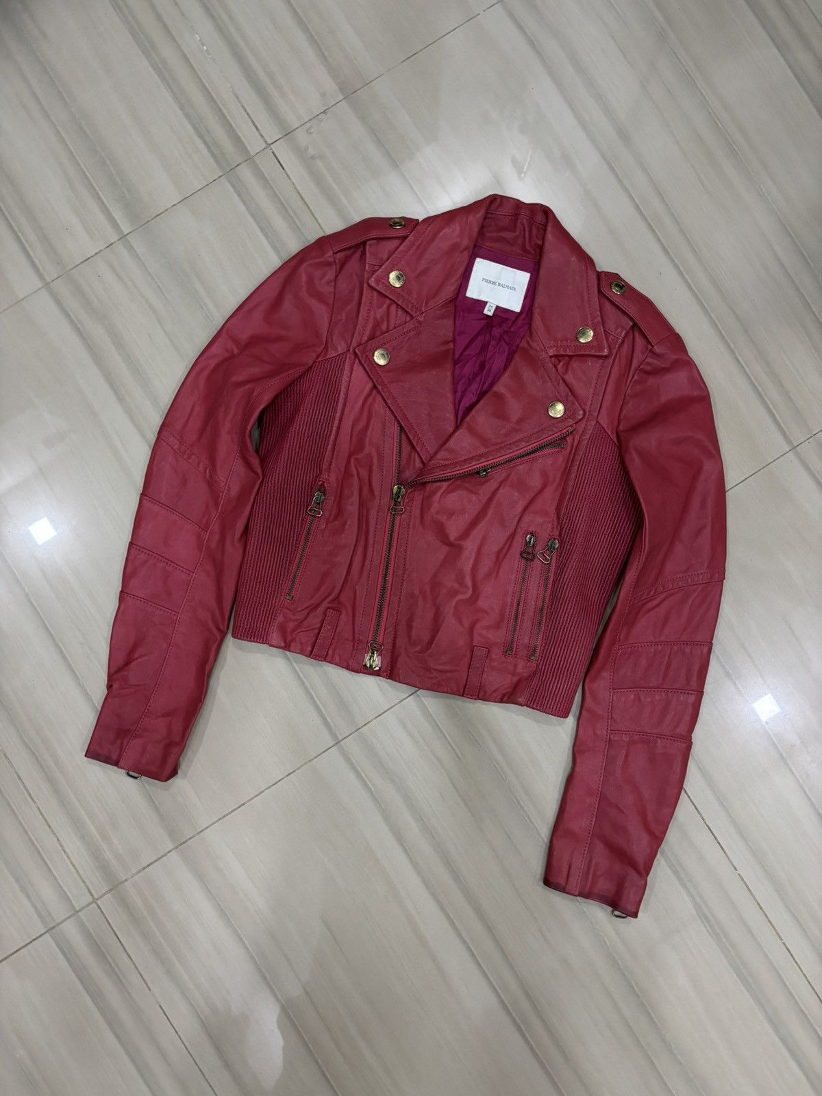 Pierre Balmain 90s Pierre Balmain Leather Jacket Size XS / US 0-2 / IT 36-38 - 2 Thumbnail