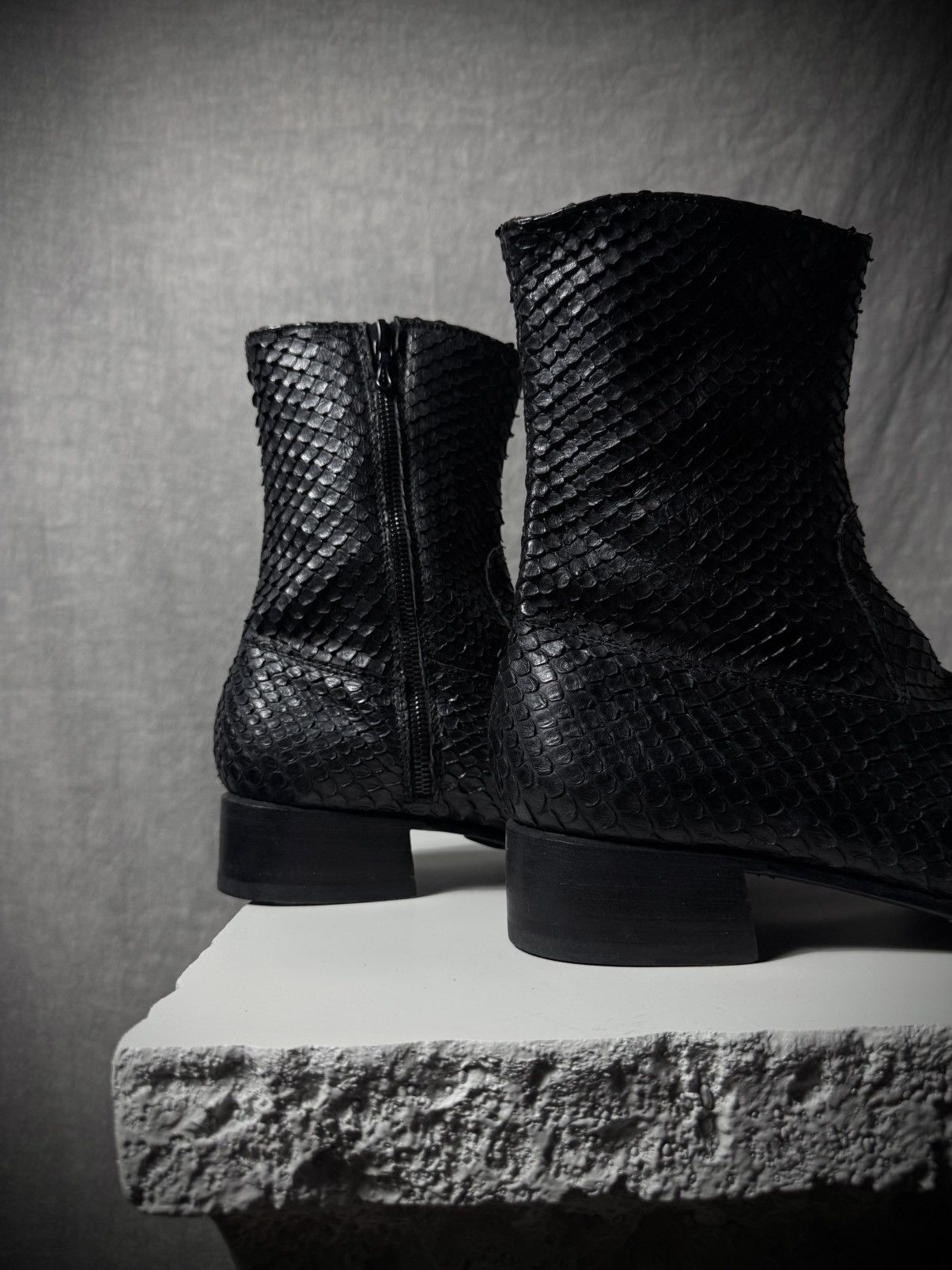 Carpe Diem Carpe Diem Python Leather Side-Zip Boots Size US 9 / EU 42 - 8 Thumbnail