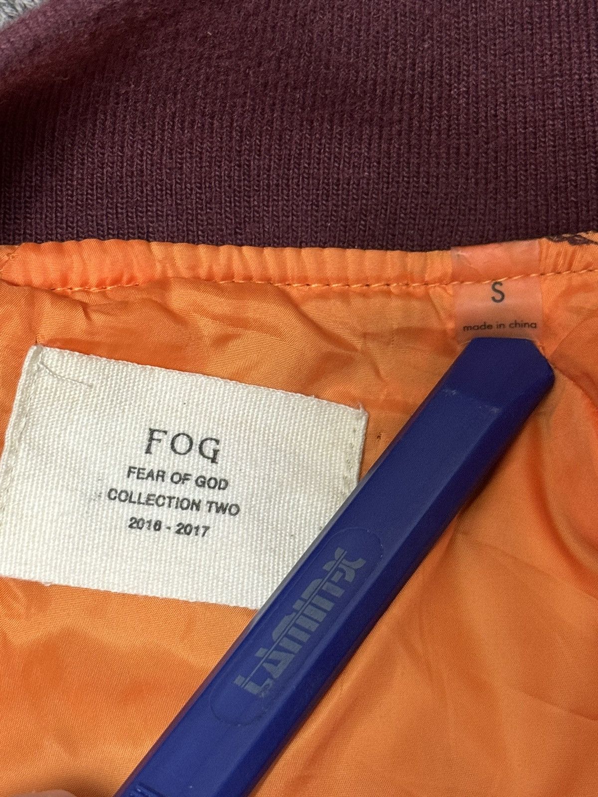 Fear of God FOG Fear of God Bomber Jacket Collection Two Burgundy SZ S🔥 Size US S / EU 44-46 / 1 - 7 Thumbnail