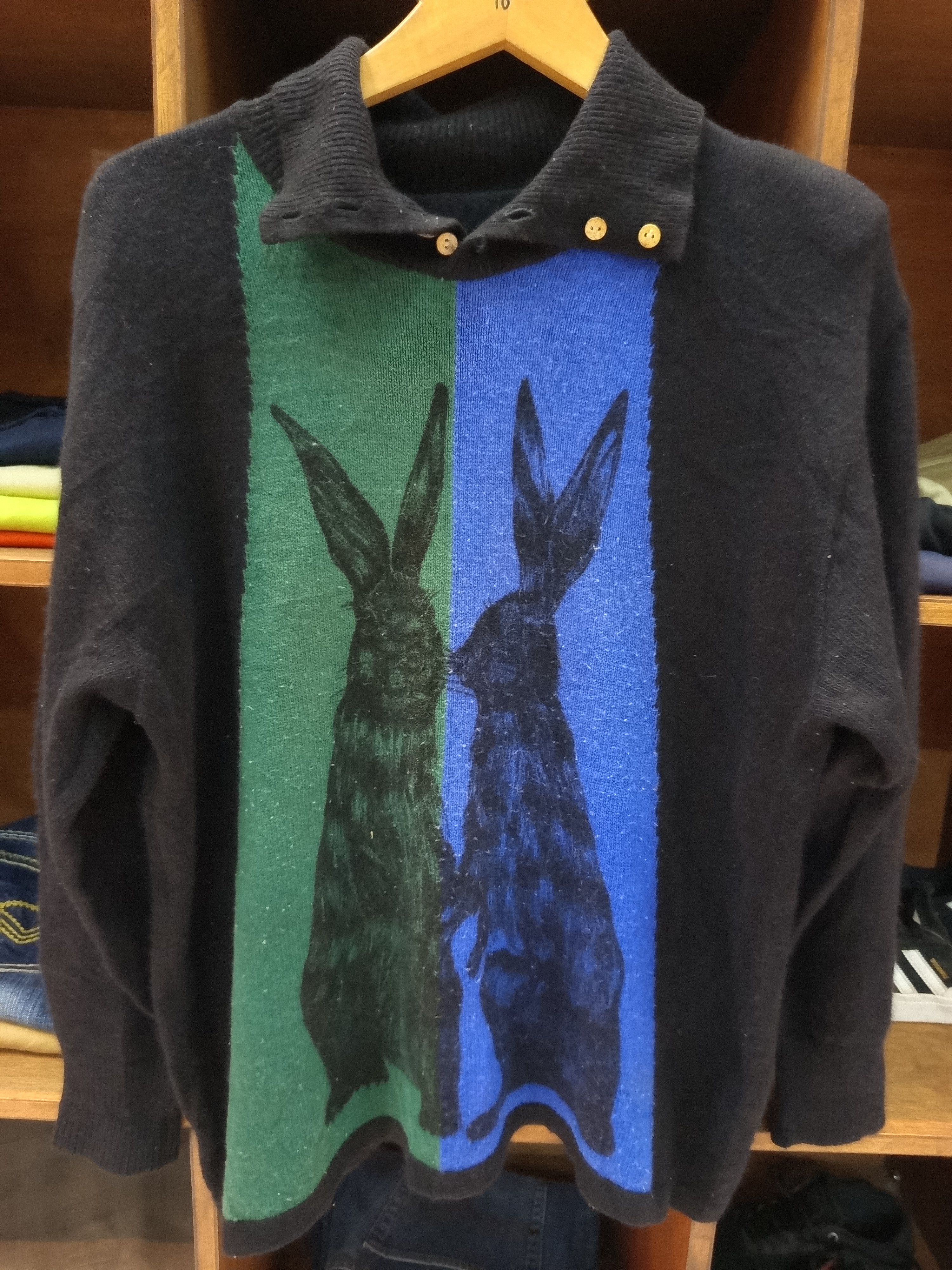 Art Comes First 1980s Double Rabbit Wool Knit Sweater Size US L / EU 52-54 / 3 - 3 Thumbnail