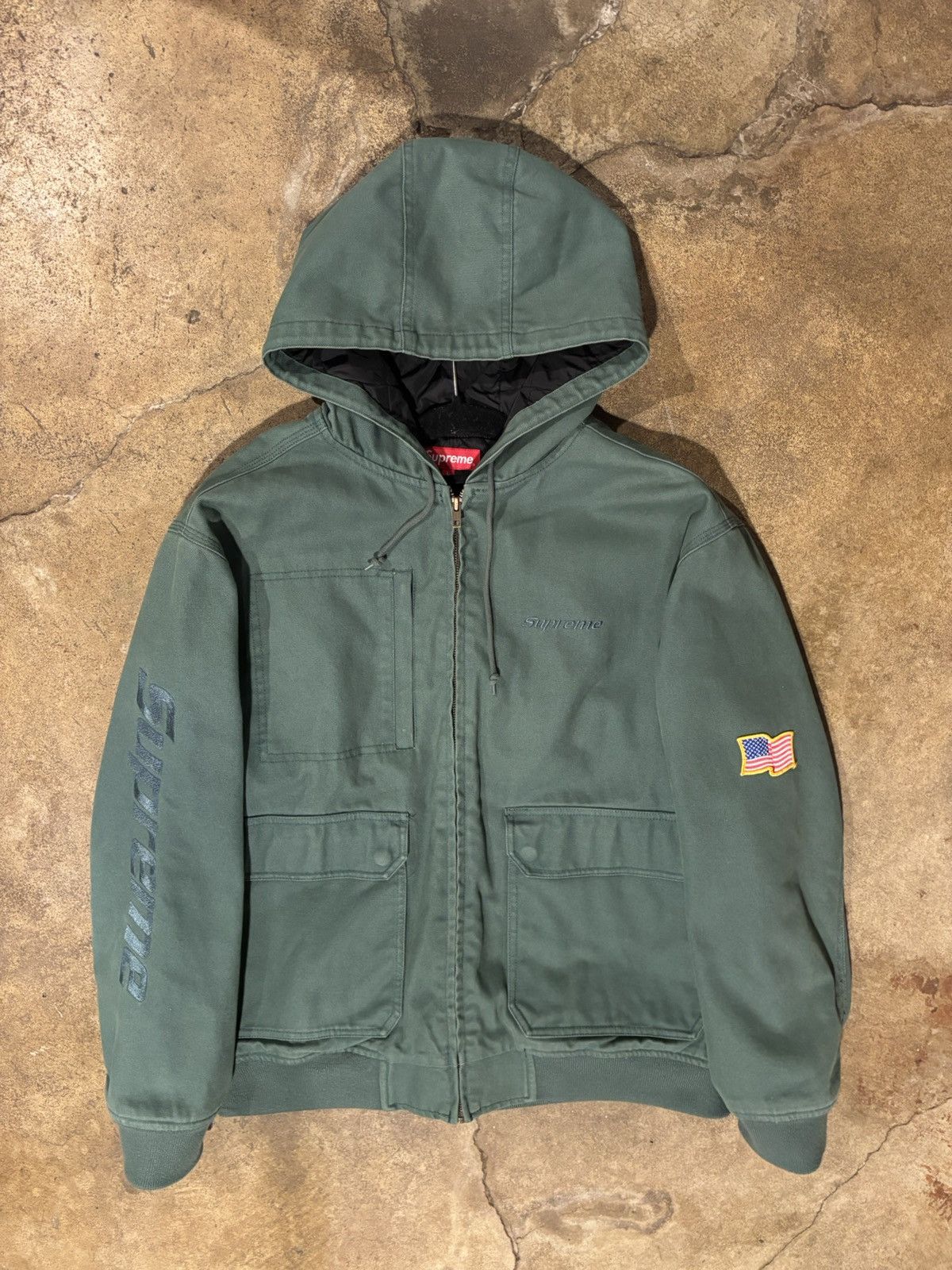 Supreme Old English Canvas Work Jacket | Grailed
