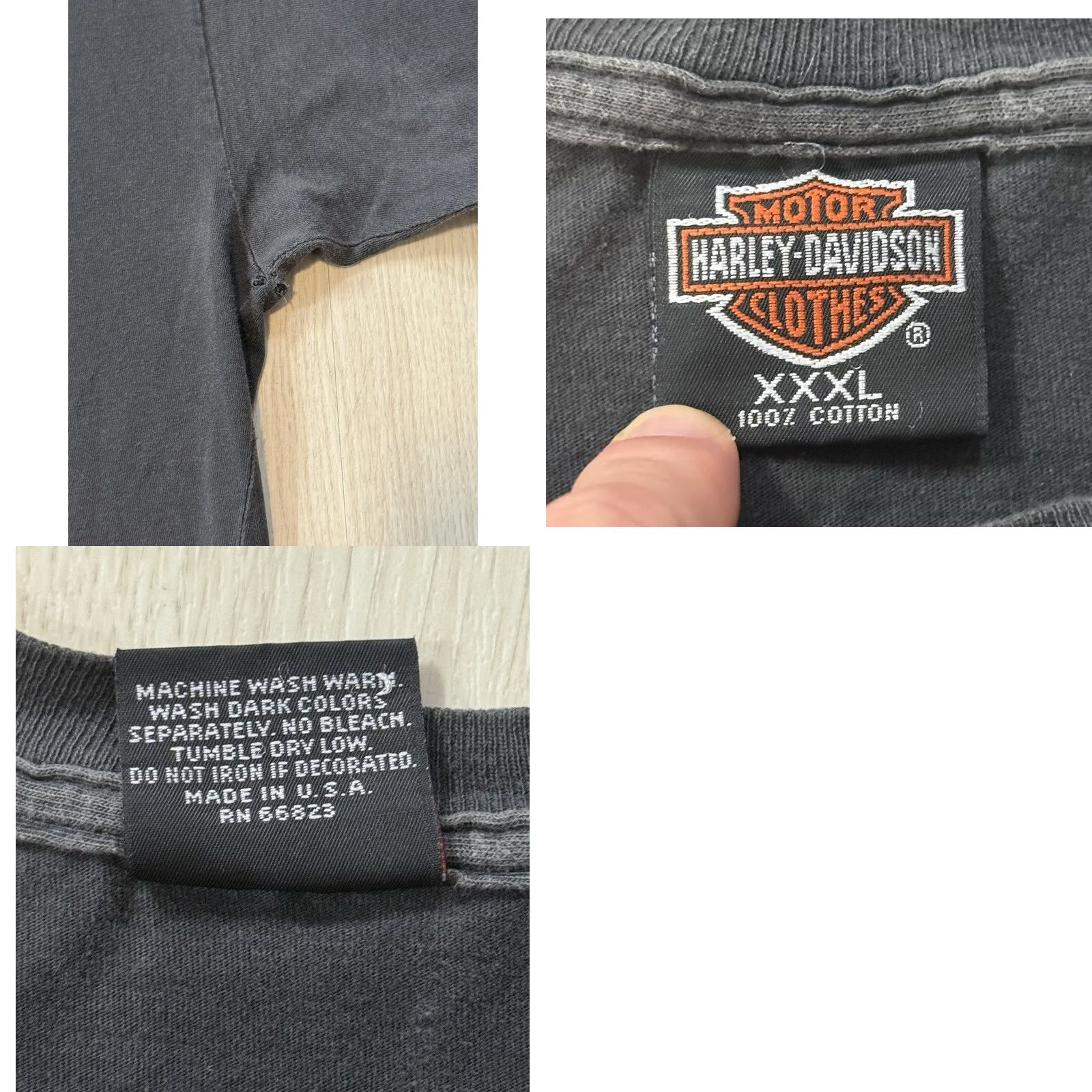 Harley Davidson VINTAGE Harley-Davidson Rules ‘Screaming Eagle’ Cropped T-Shirt 3XL Black Crew Neck Short Sleeve Graphic Print Eagle Mens Biker 90s USA Rock Size US XXL / EU 58 / 5 - 8 Thumbnail