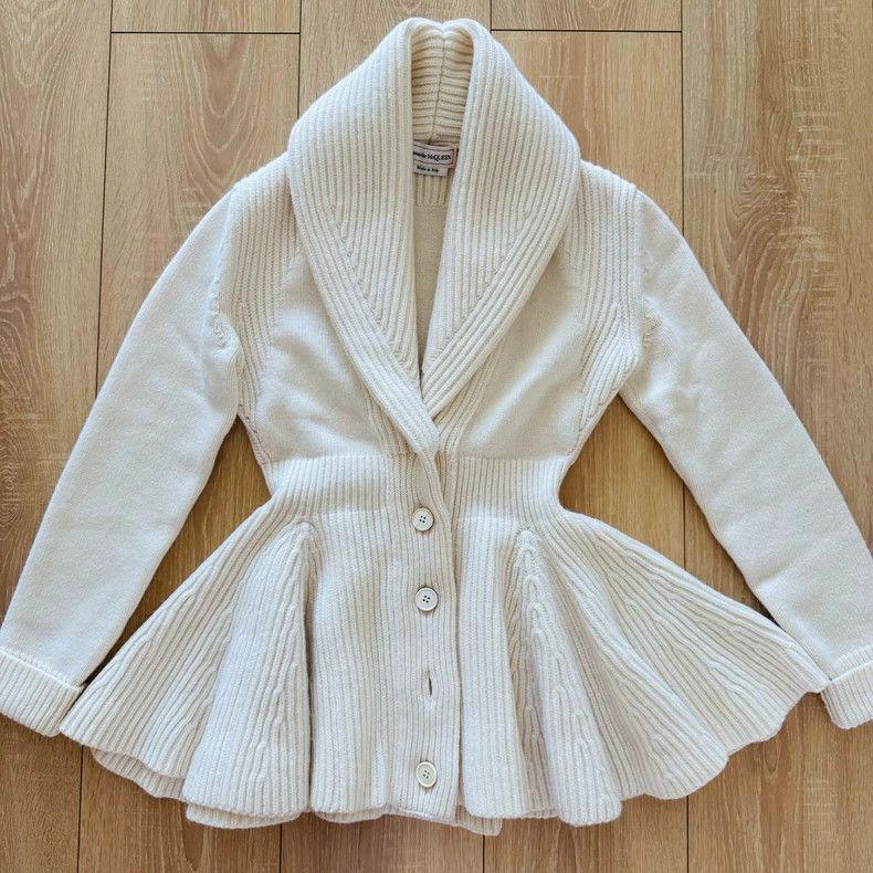 Alexander McQueen Alexander McQueen Wool Knit Cardigan Coat - dmc Size US XS / EU 42 / 0 - 1 Thumbnail