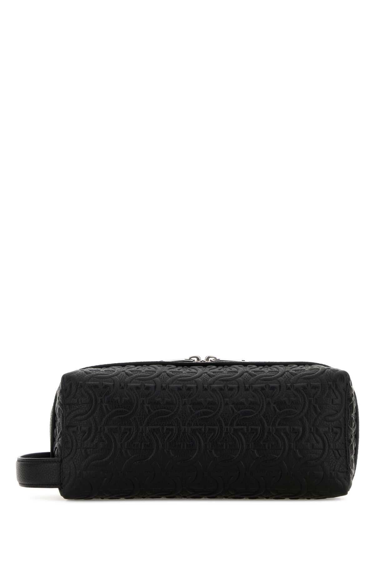 Salvatore Ferragamo Black Leather Beauty Case Size ONE SIZE - 1 Thumbnail