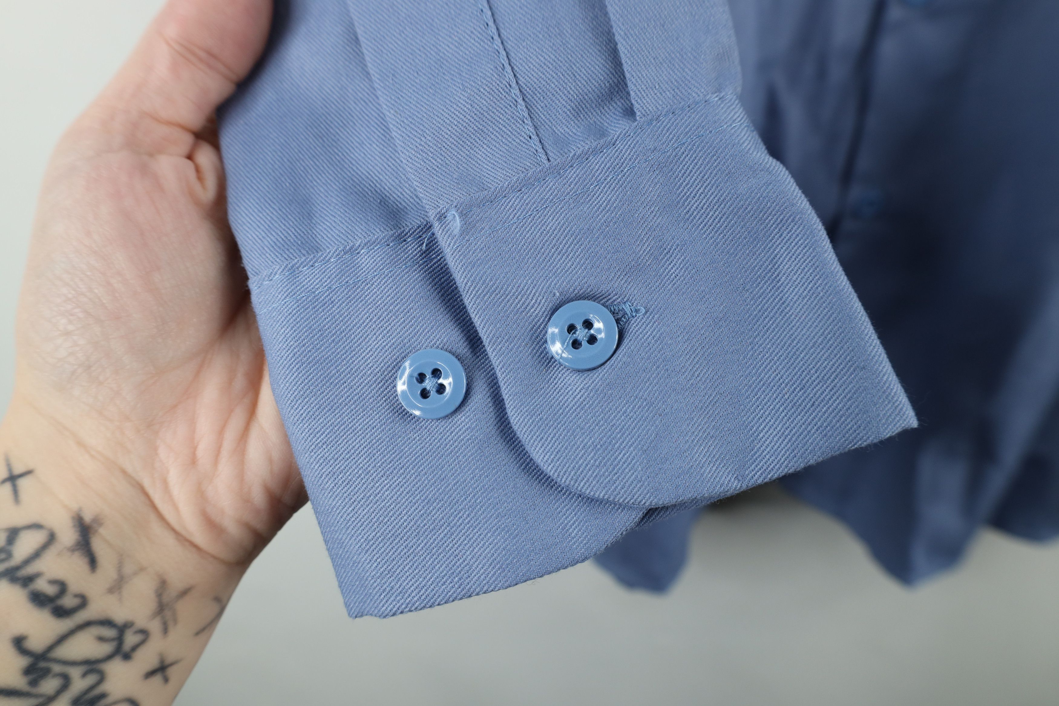 Dickies × Vintage Deadstock Vintage Y2K Dickies Workwear Button Shirt Blue Size US S / EU 44-46 / 1 - 8 Thumbnail