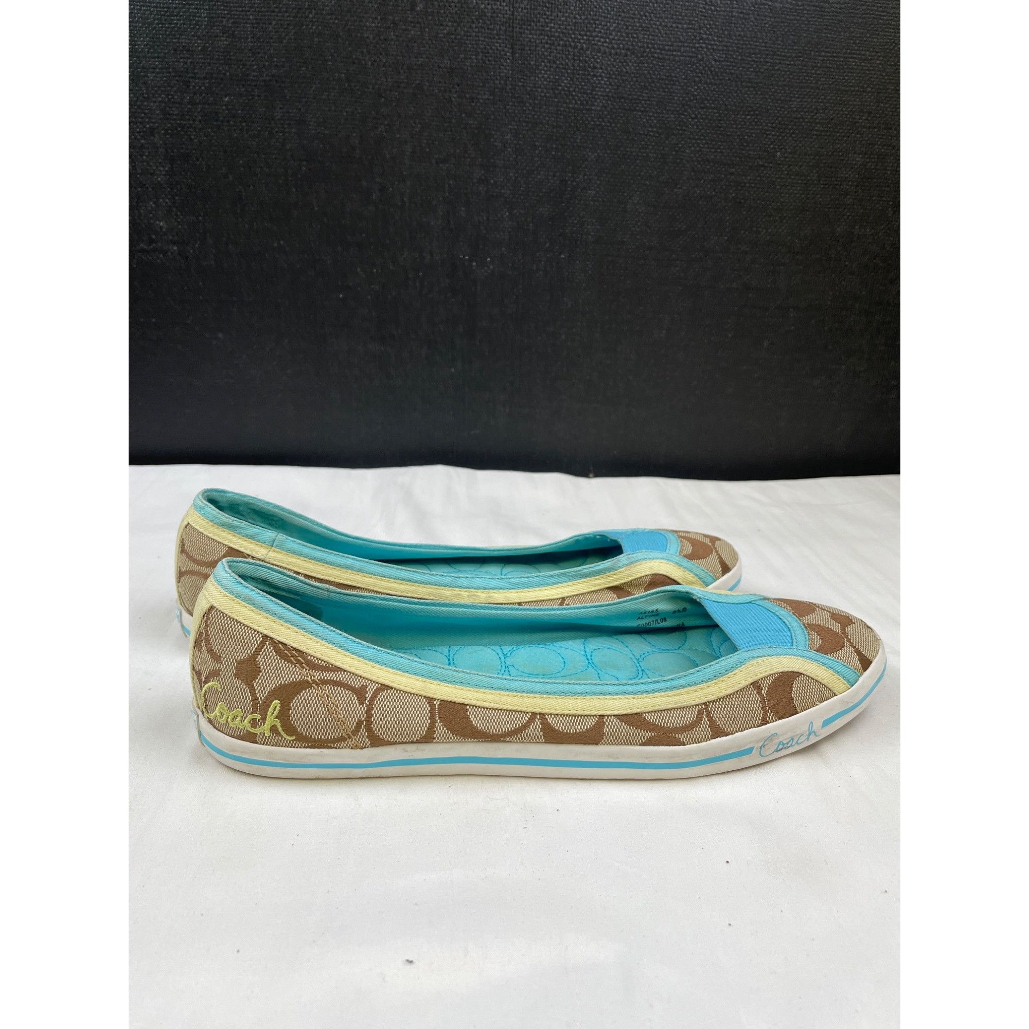 Coach Coach A2165 Women's Blue/Signature Canvas Slip on /Shoes Siz Size US 8.5 / IT 38.5 - 4 Thumbnail