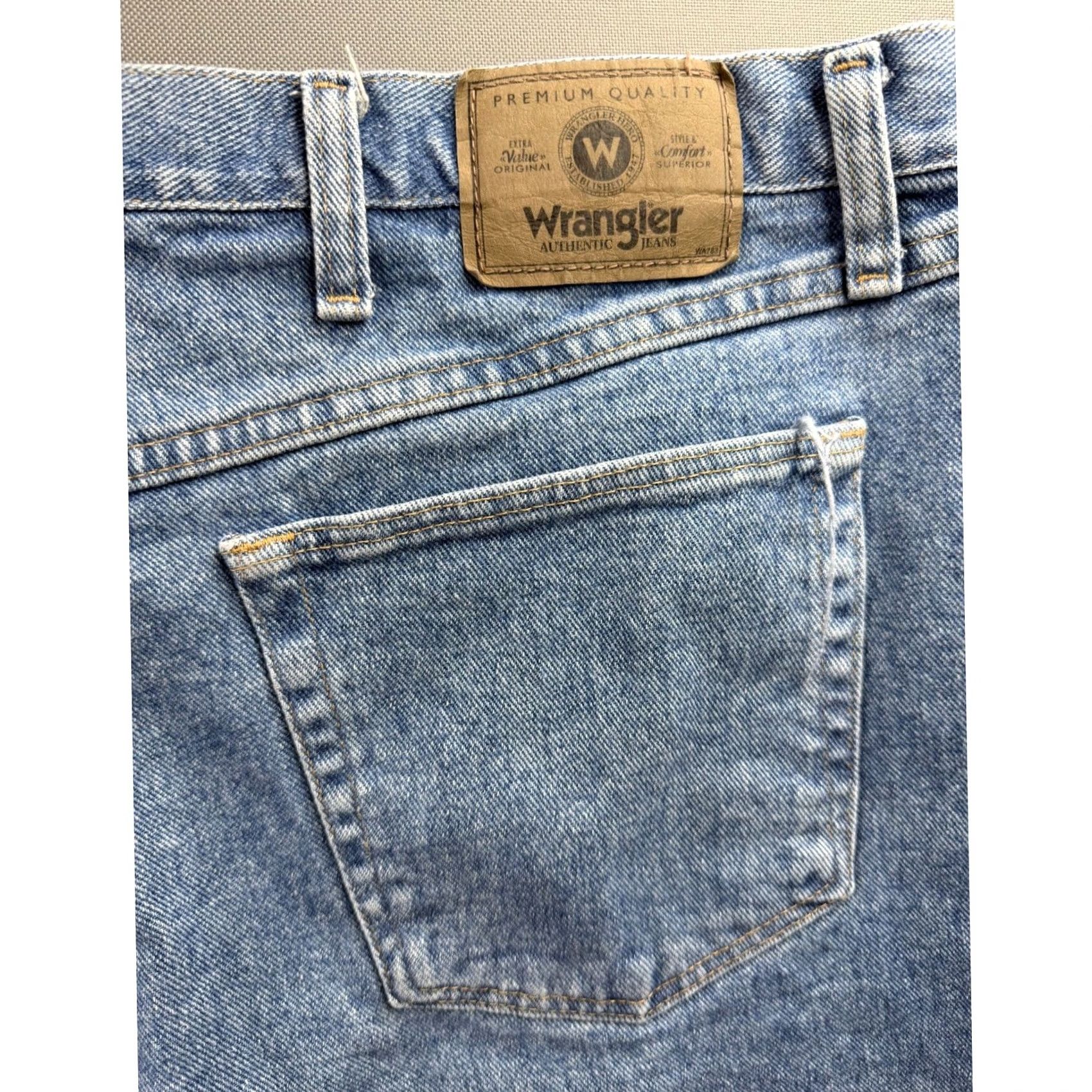 Wrangler Wrangler Mens Blue Classic 5-Pocket Denim Shorts 42x9 Size US 42 / EU 58 - 2 Thumbnail
