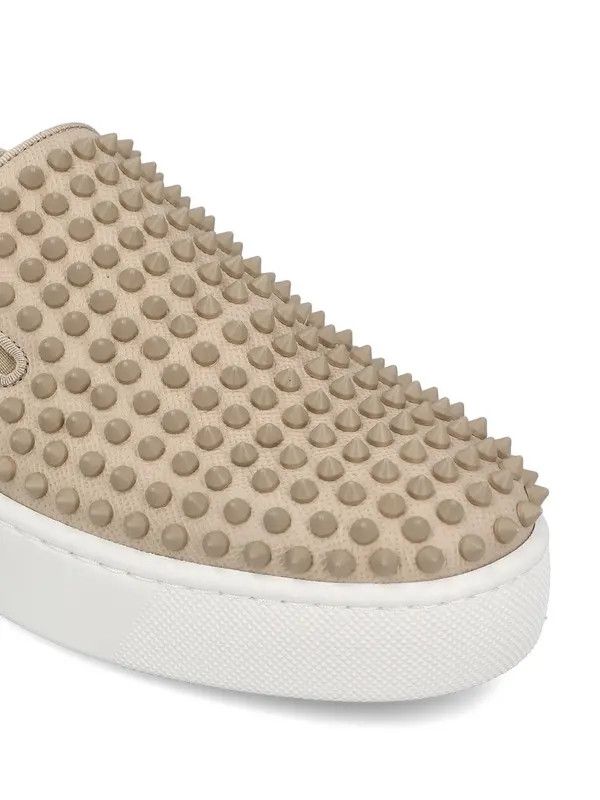 Christian Louboutin o1bcso1str0825 Roller Boat Spikes in Beige Size US 7 / EU 40 - 3 Thumbnail