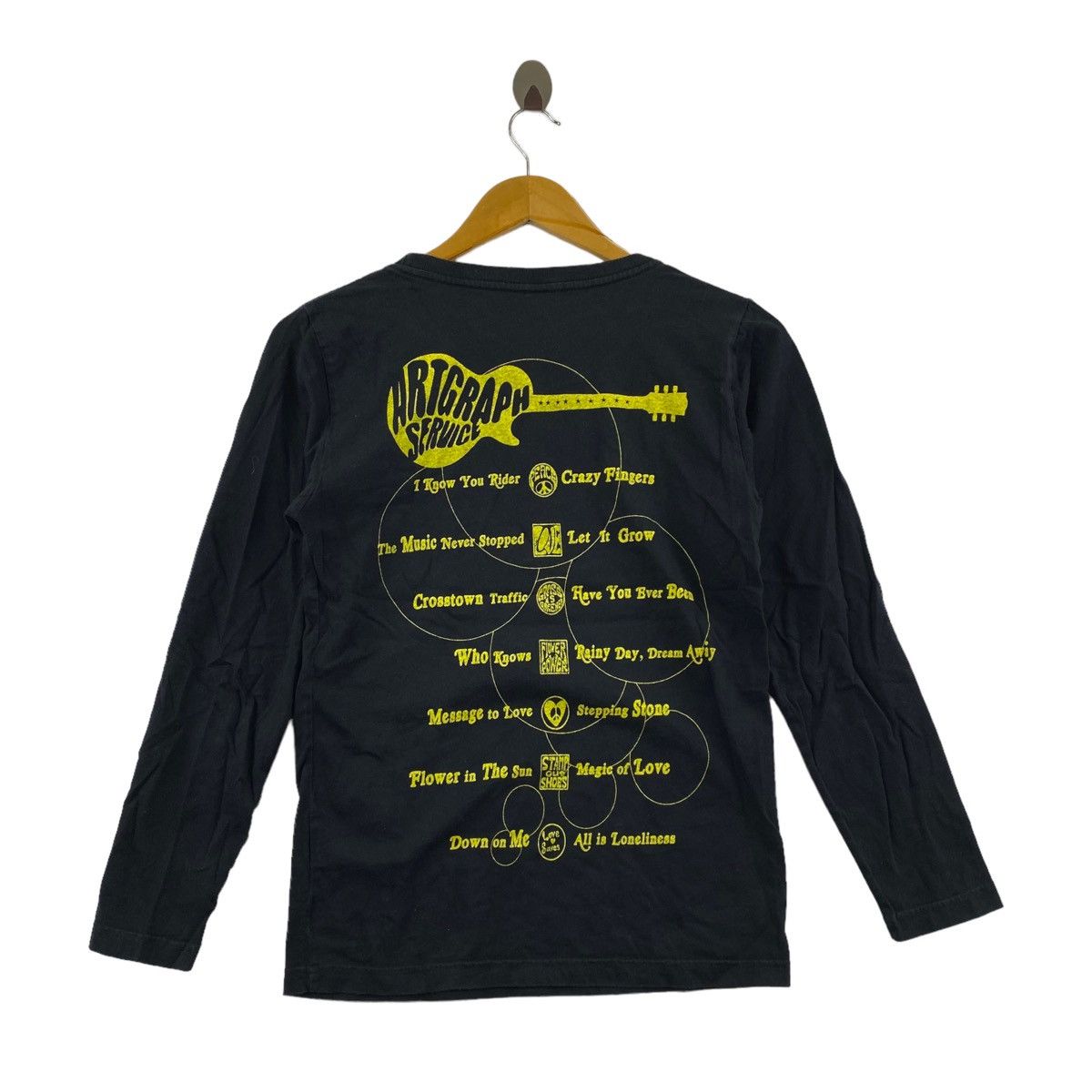 Japanese Brand ARIGRAPH SERVICE Japan Band Big Print Black Long Sleeve Size US XS / EU 42 / 0 - 3 Thumbnail