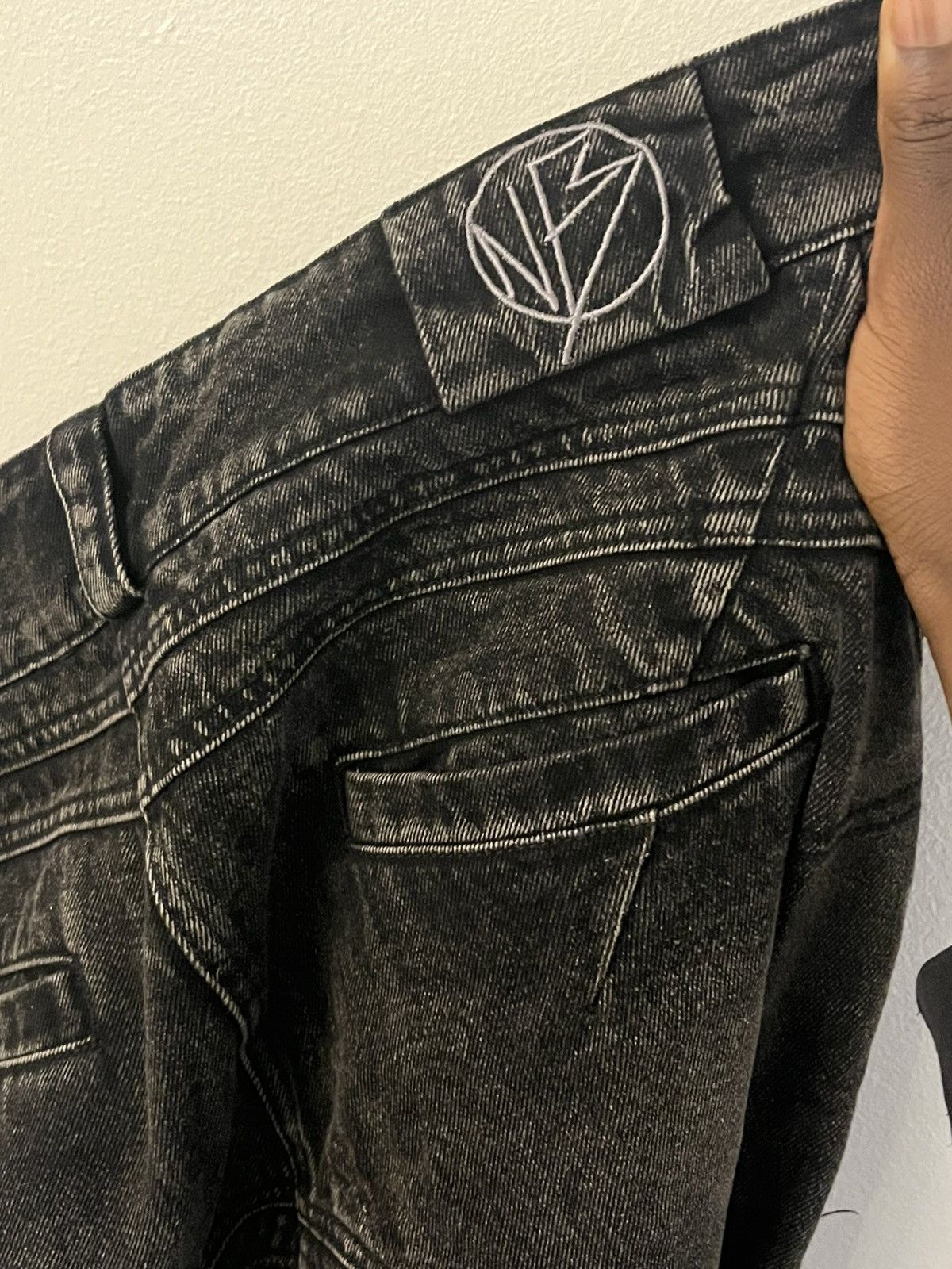 No Faith Studios Black Heavy Wave Denim No Faith Studios Size US 40 / EU 56 - 8 Thumbnail