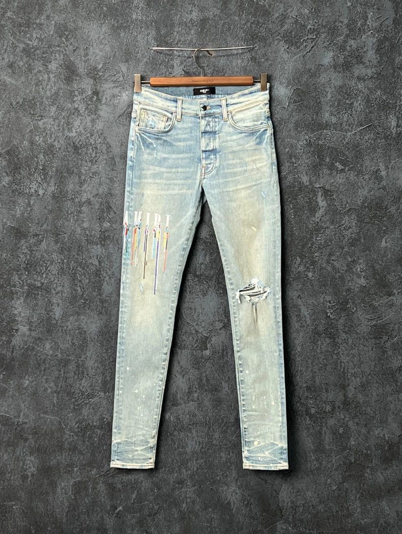 Amiri Amiri Classic Letter Embroidered Washed Jeans Size US 30 / EU 46 - 1 Thumbnail