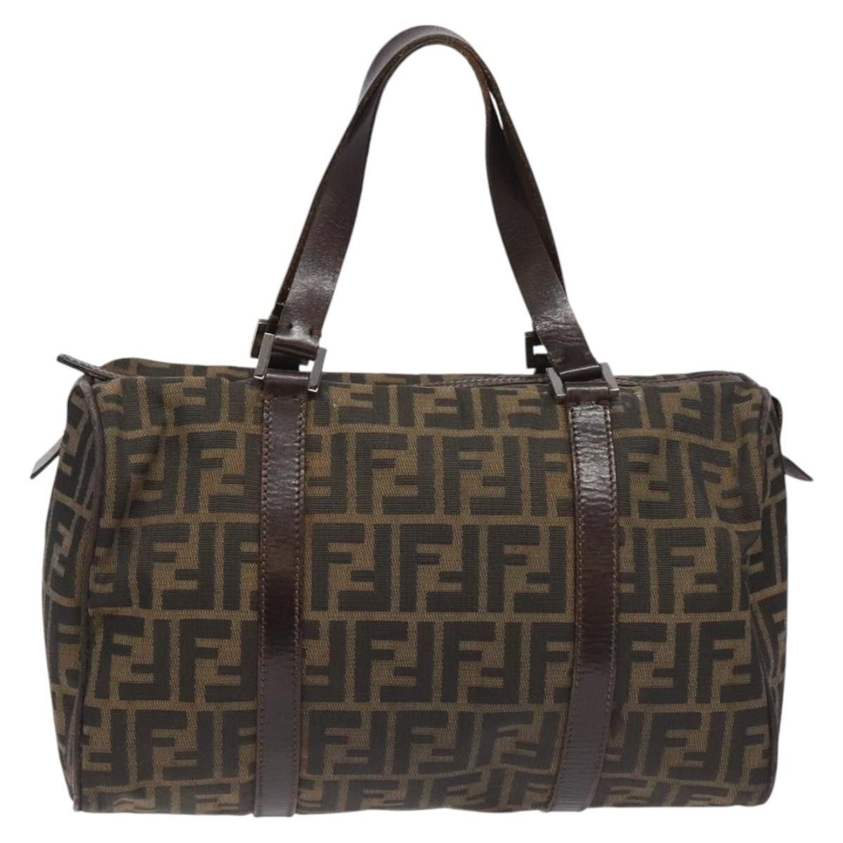 Fendi Zucchino Brown Canvas Handbag (Pre-Owned) Size ONE SIZE - 1 Thumbnail