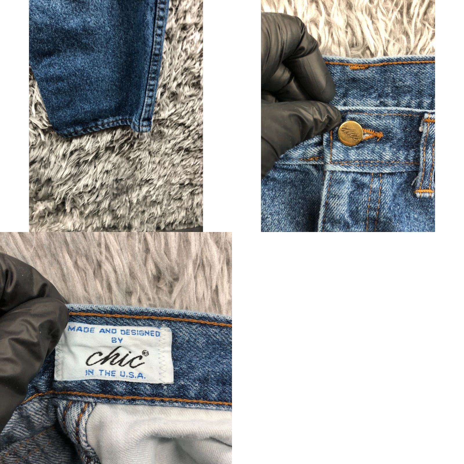 Vintage CHIC CHIC Jeans Tapered SIZE 10 Womens Blue Medium Wash High Rise Regular 5-Pocket Denim Cotton Zipper Button Belt Loops Brand CHIC Clothing Size 32" / US 10 / IT 46 - 8 Thumbnail