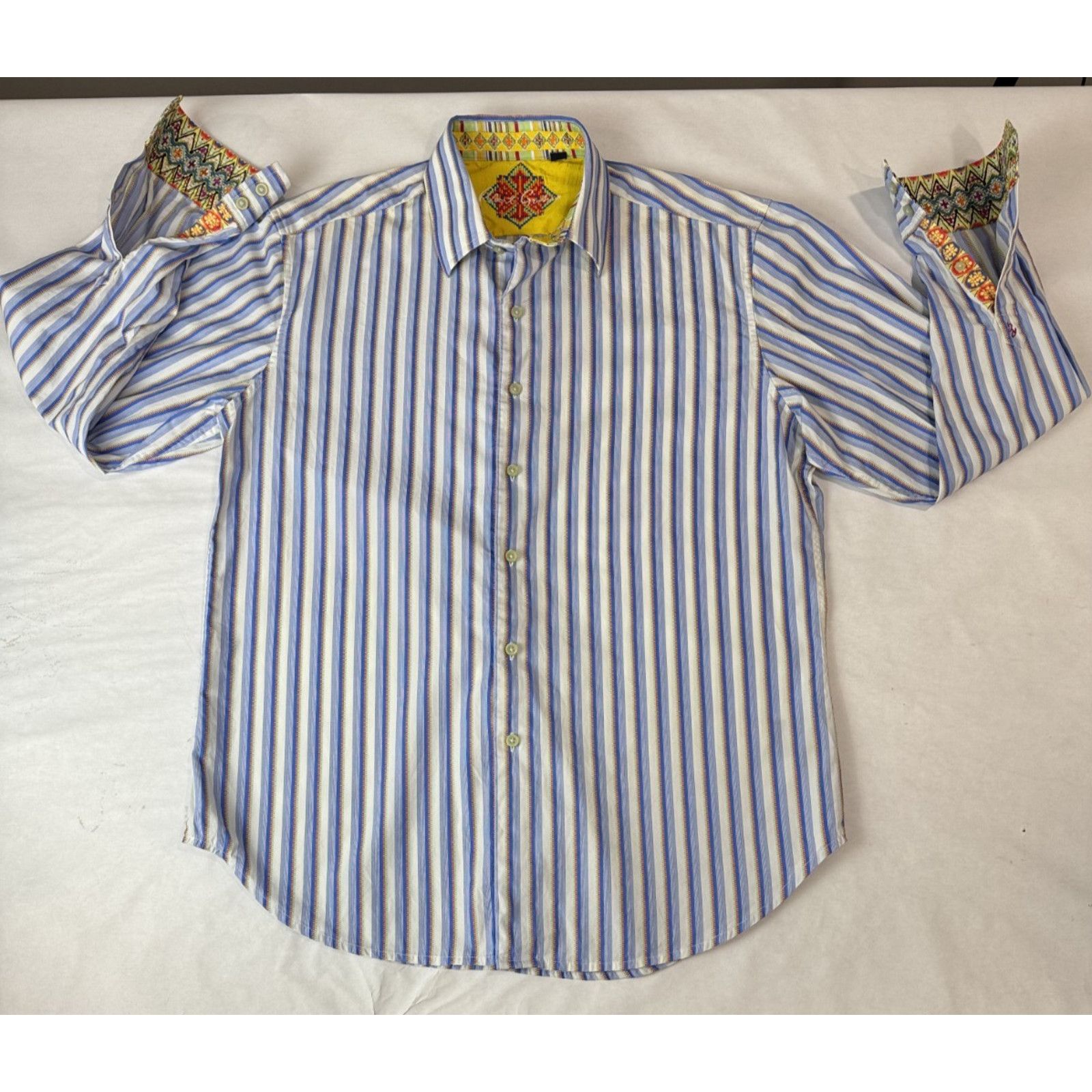 Robert Graham Twee Robert Graham Contrast Cuff Vibrant Aztec Shirt Large Size US L / EU 52-54 / 3 - 1 Thumbnail