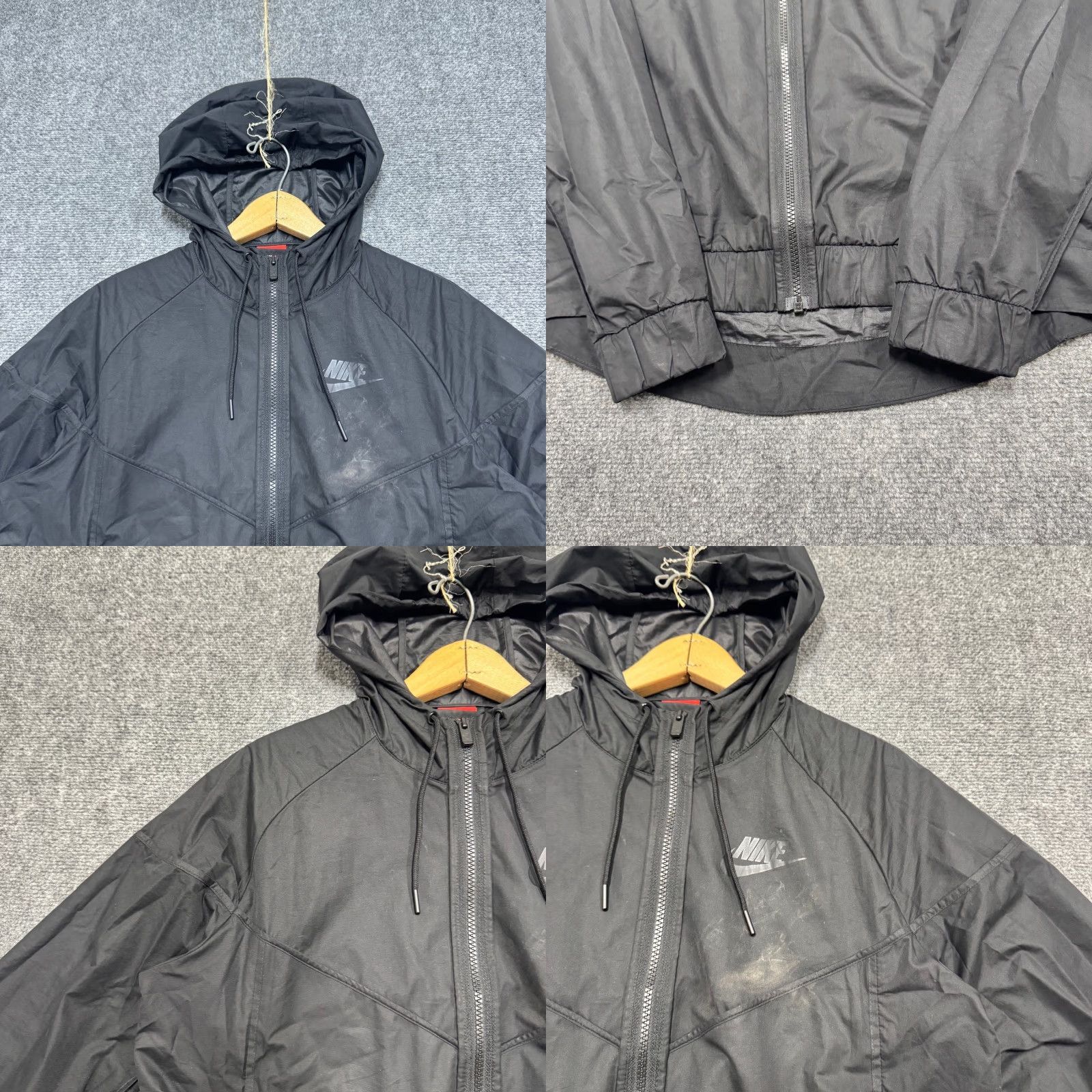Nike Nike Jacket Coat Women's Medium Full Zip Stained Windbreaker Black Size M / US 6-8 / IT 42-44 - 8 Thumbnail