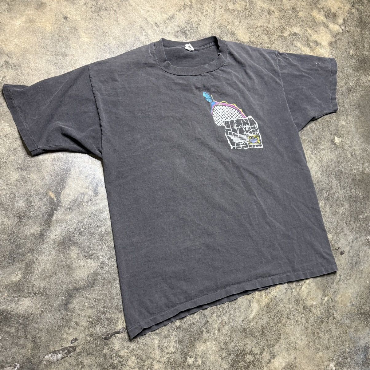 Adidas vintage 80s adidas tennis faded black baggy tshirt Size US XL / EU 56 / 4 - 8 Thumbnail