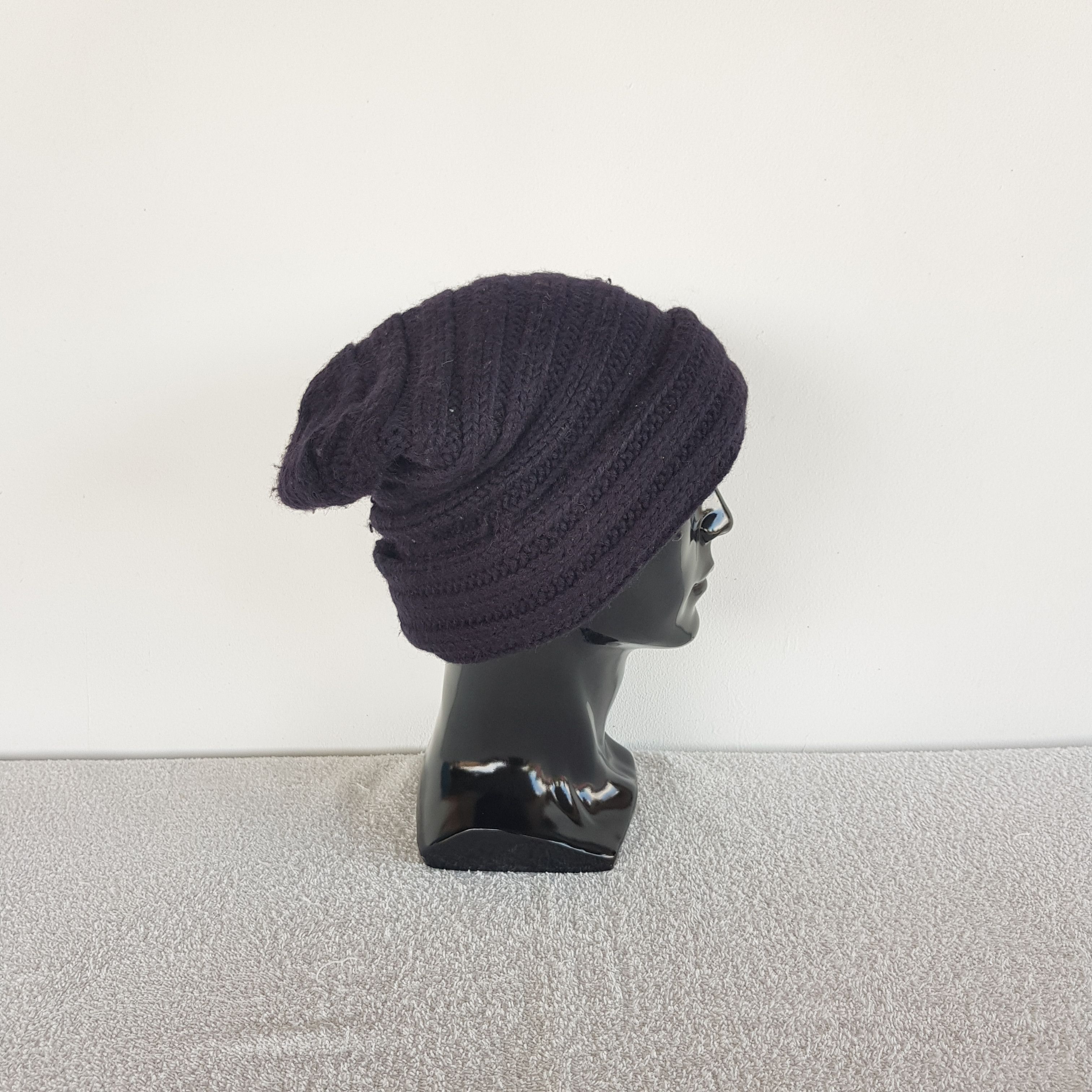 Aran Isles Knitwear Vintage Beams Beanie Fair Isle Ribbed Knit Snow Caps Hats. Size ONE SIZE - 3 Thumbnail
