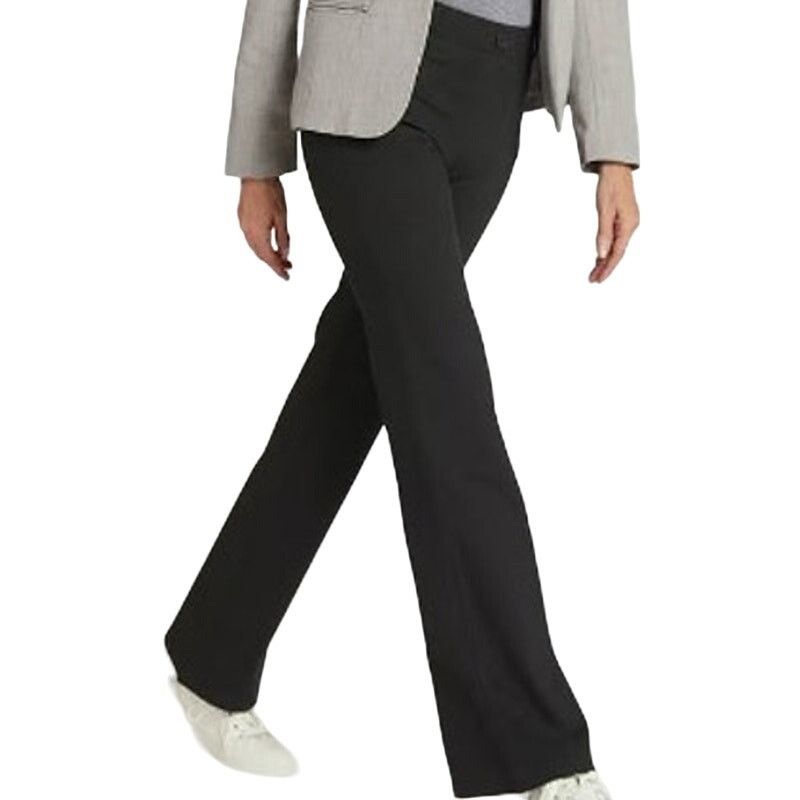 Betabrand Classic Dress Pant Yoga Boot-cut Charcoal L Long