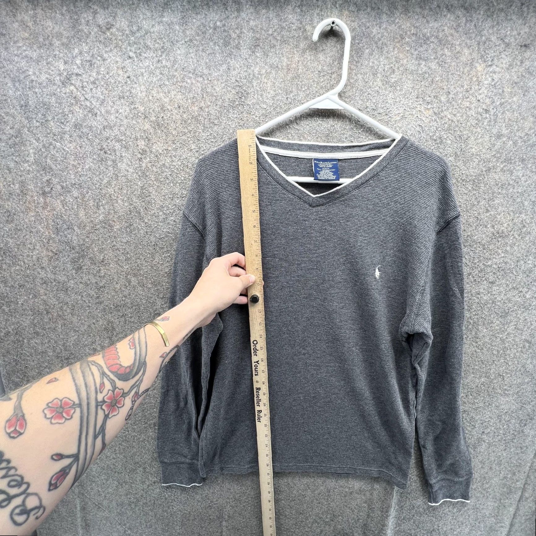 Polo Ralph Lauren Polo Ralph Lauren Pajama Top Mens M Gray Waffle Knit Sleepwear Lounge Top Size US M / EU 48-50 / 2 - 5 Thumbnail