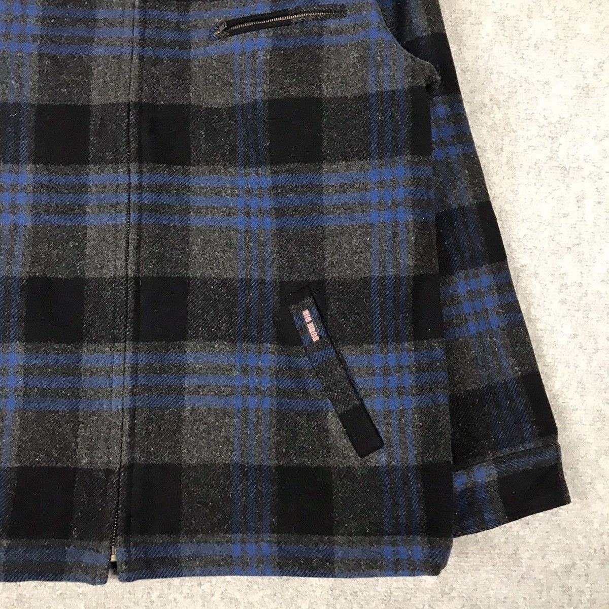 Japanese Brand × Vintage BIG BROS WOOL ZIPPER FLANNEL DESIGN JACKET Size US L / EU 52-54 / 3 - 4 Thumbnail