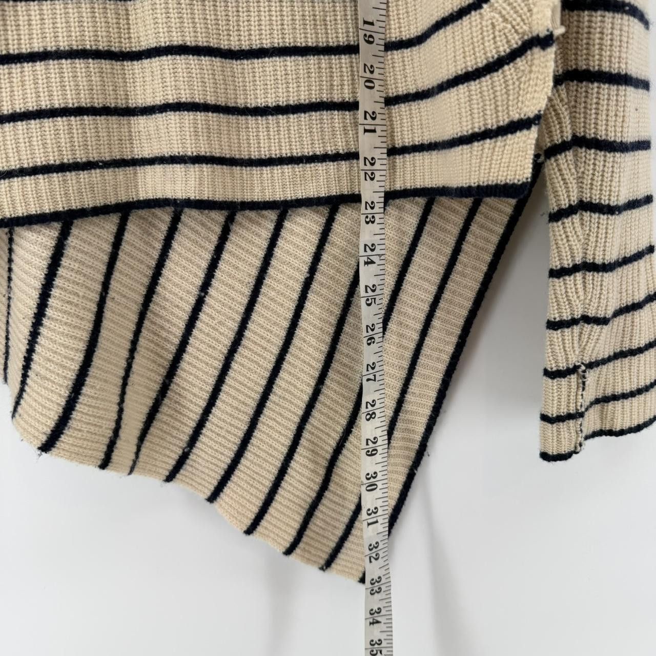 Brochu Walker Brochu Walker Reir Striped wool cashmere Sweater Beige Size M / US 6-8 / IT 42-44 - 6 Thumbnail