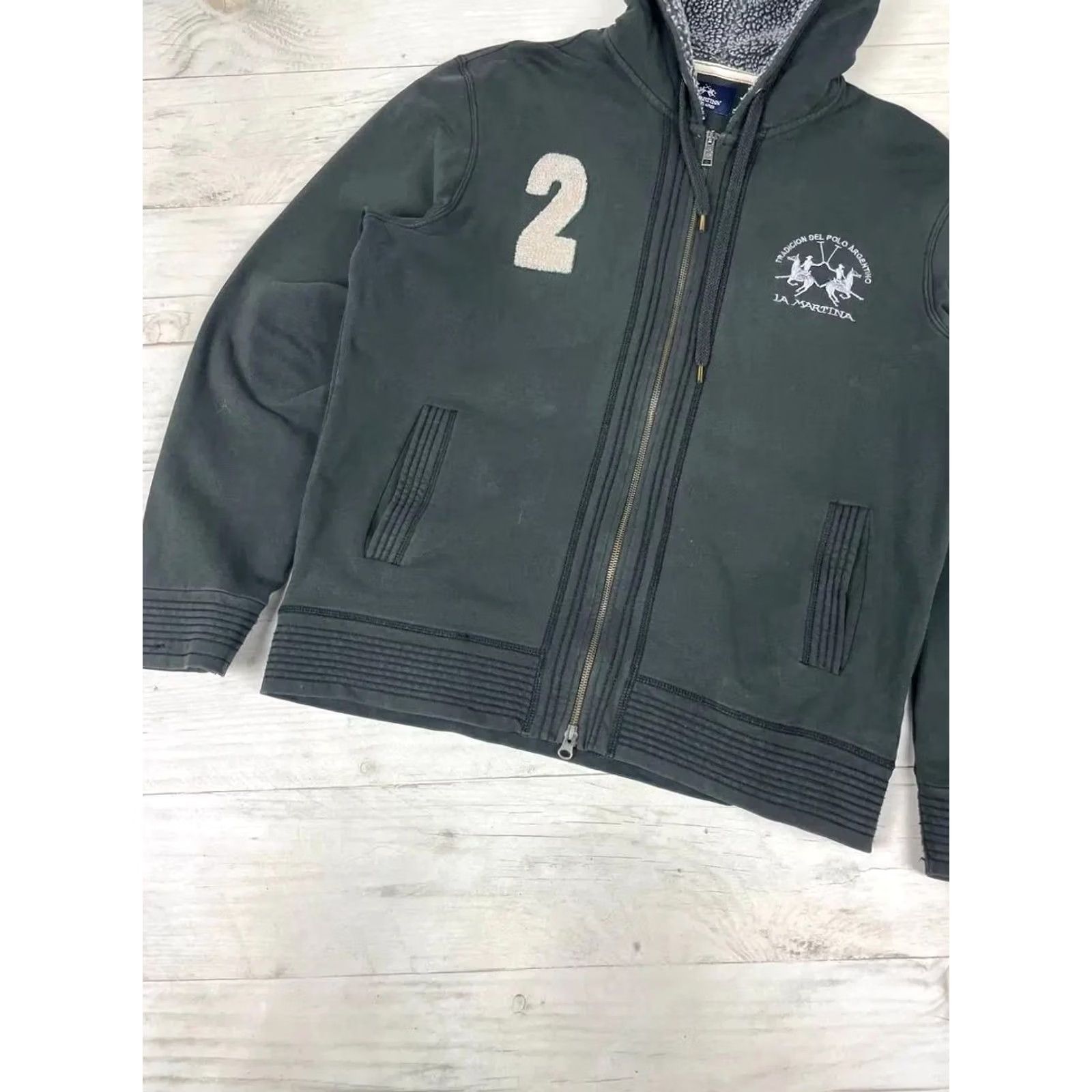La Martina La Martina Hoodie Full Zip Faux Fur Hooded Men Size XL Black Size US XL / EU 56 / 4 - 3 Thumbnail