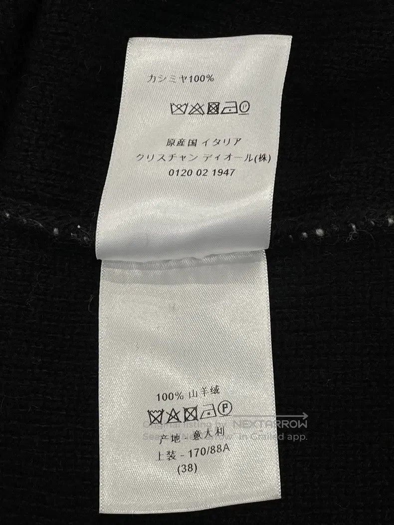 Dior Dior Black back tassel 8-character cashmere sweater Size XS / US 0-2 / IT 36-38 - 5 Thumbnail