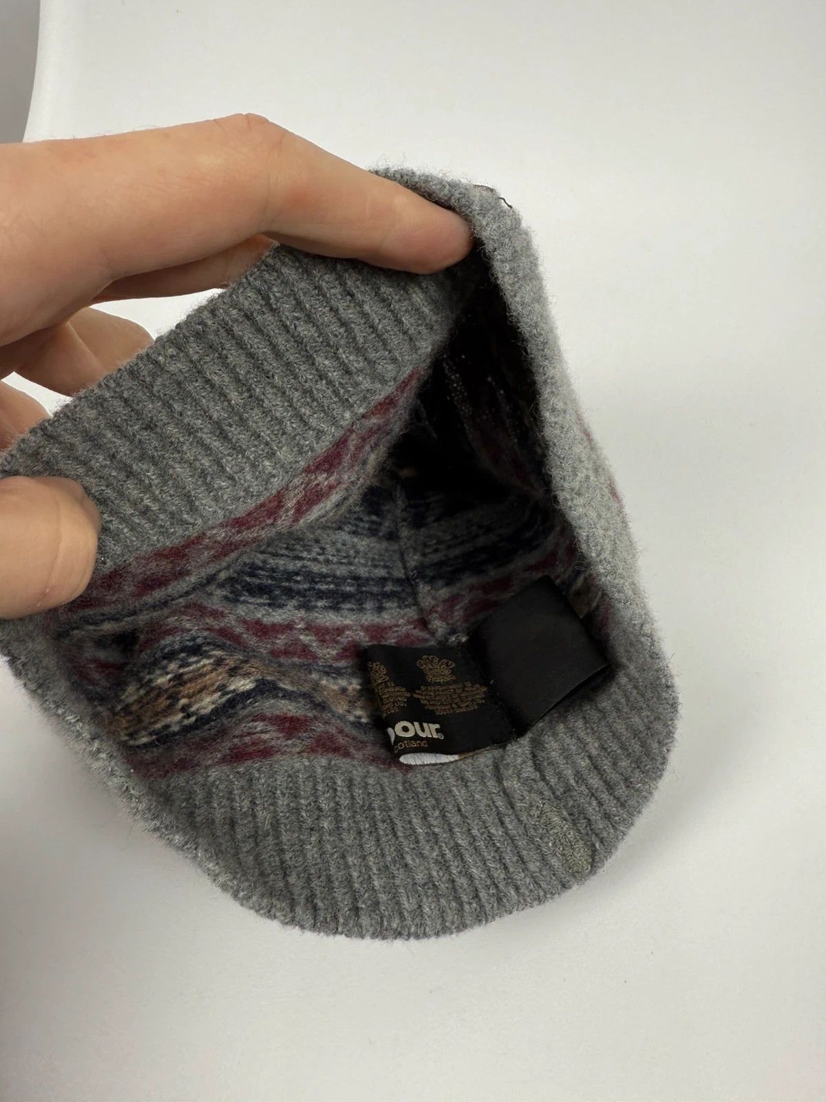 Barbour Barbour Wool Beanie Men One Size Geometric Pattern Size ONE SIZE - 9 Thumbnail