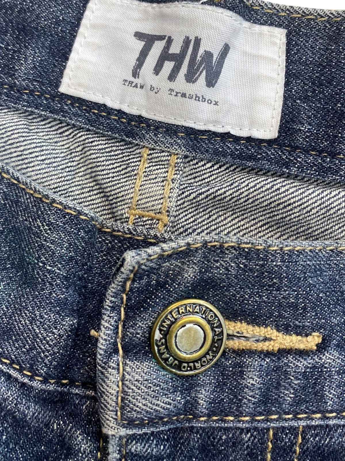 Japanese Brand Japanese Brand Whiskers Fades Style Stacked Look Jeans Size US 33 - 10 Thumbnail