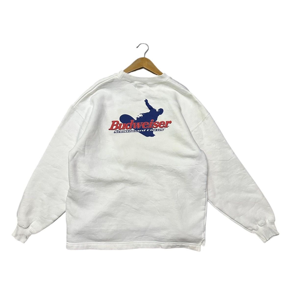 Budweiser Vintage 90s Budweiser snowboard circus crewned sweatshirt Size US L / EU 52-54 / 3 - 1 Thumbnail